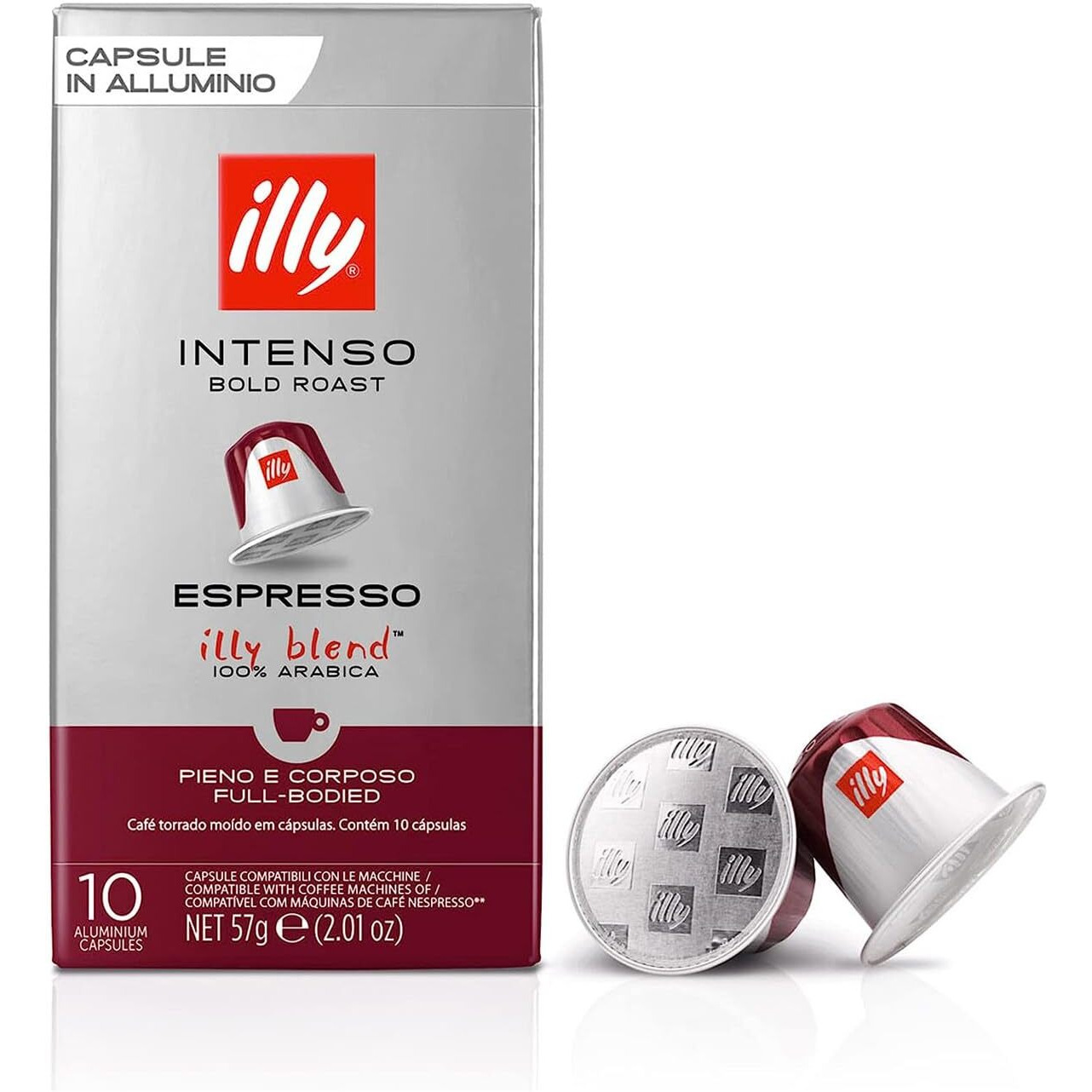 Illy Espresso Intenso Coffee, Classic Roast (Medium Roast) (100-Count Single Serve Capsules, Compatible With Nespresso Original Line System Coffee Machines)