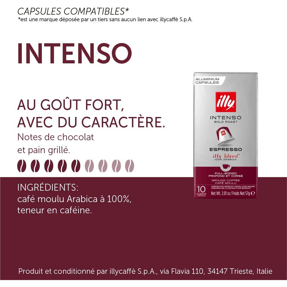 Illy Espresso Intenso Coffee, Classic Roast (Medium Roast) (100-Count Single Serve Capsules, Compatible With Nespresso Original Line System Coffee Machines)