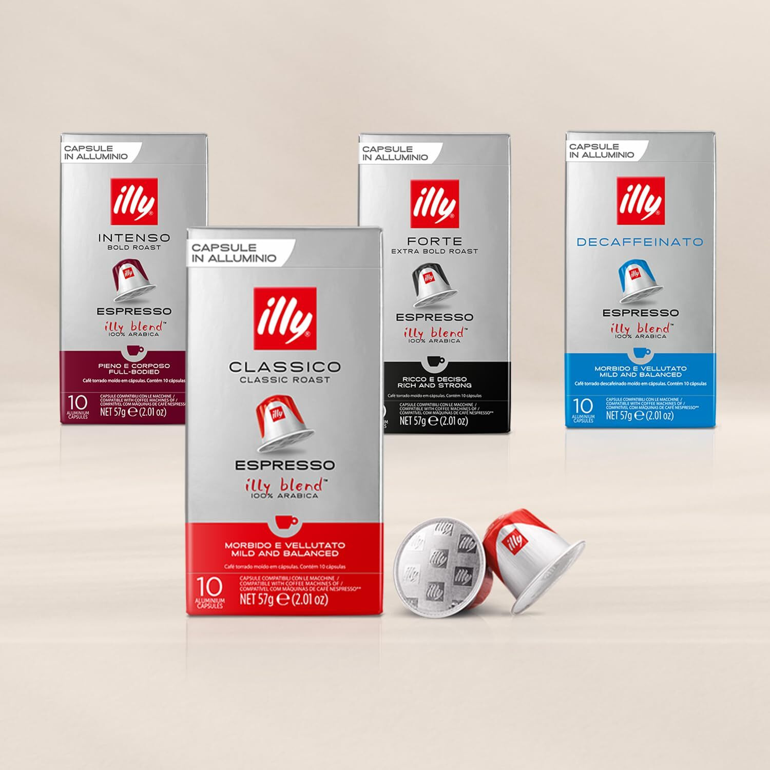 Illy Espresso Intenso Coffee, Classic Roast (Medium Roast) (100-Count Single Serve Capsules, Compatible With Nespresso Original Line System Coffee Machines)