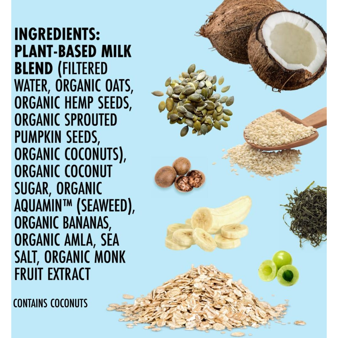 Kiki Milk Plant Based Milk - Organic Original Kiki Milk - Calcium & Magnesium Source - Gluten Free, Gum Free, Gmo Free, Dairy Free, Soy Free, Glyphosate Free - Shelf Stable - (32 Oz  Pack Of 6)