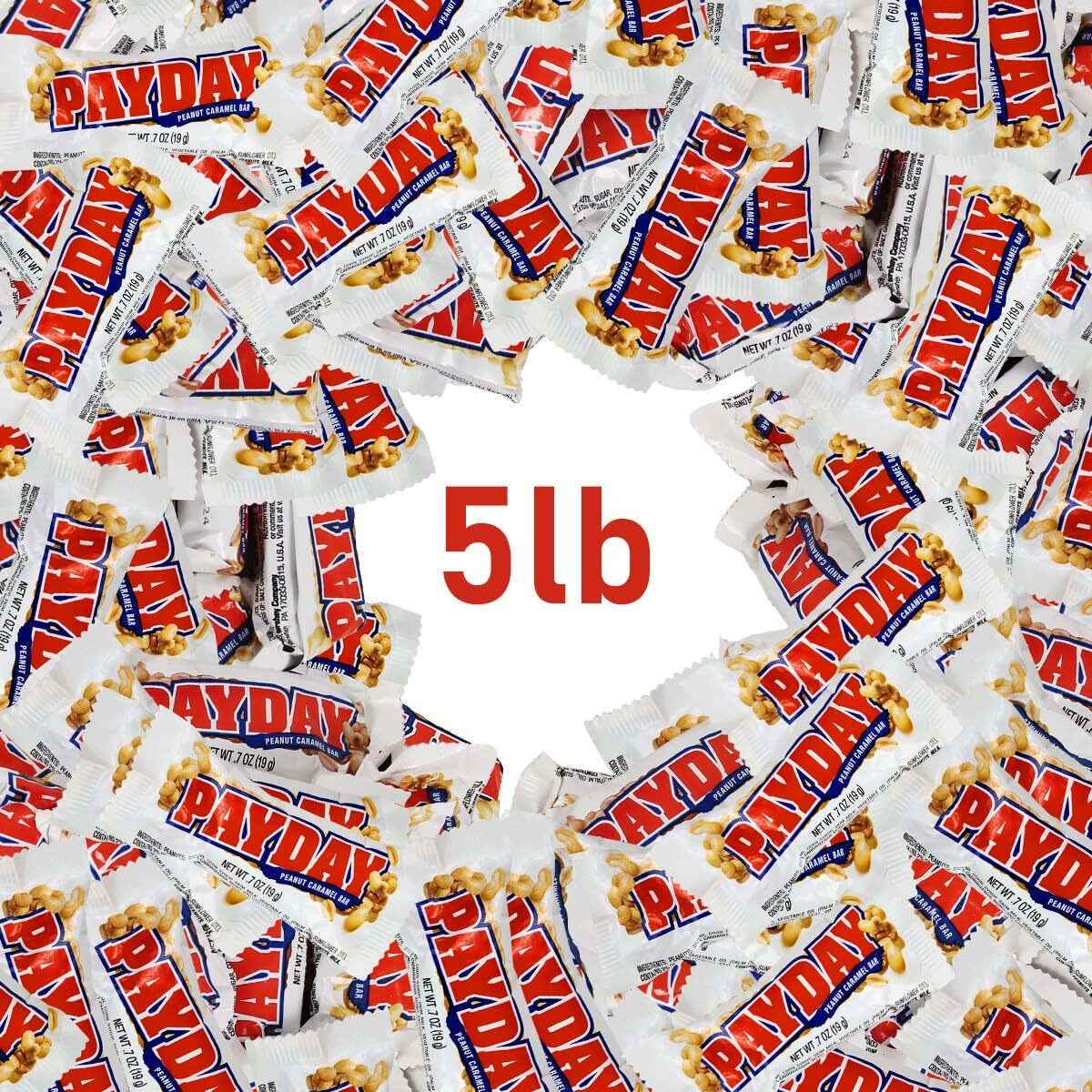 Generic Payday Peanut Caramel Candy Bars Snack Size In Bulk For Home Snacking, Movie, Or Office Break Hours - Delicious Individually Wrapped Peanut Caramel Candy Bars Fun Size For Kids And Adults