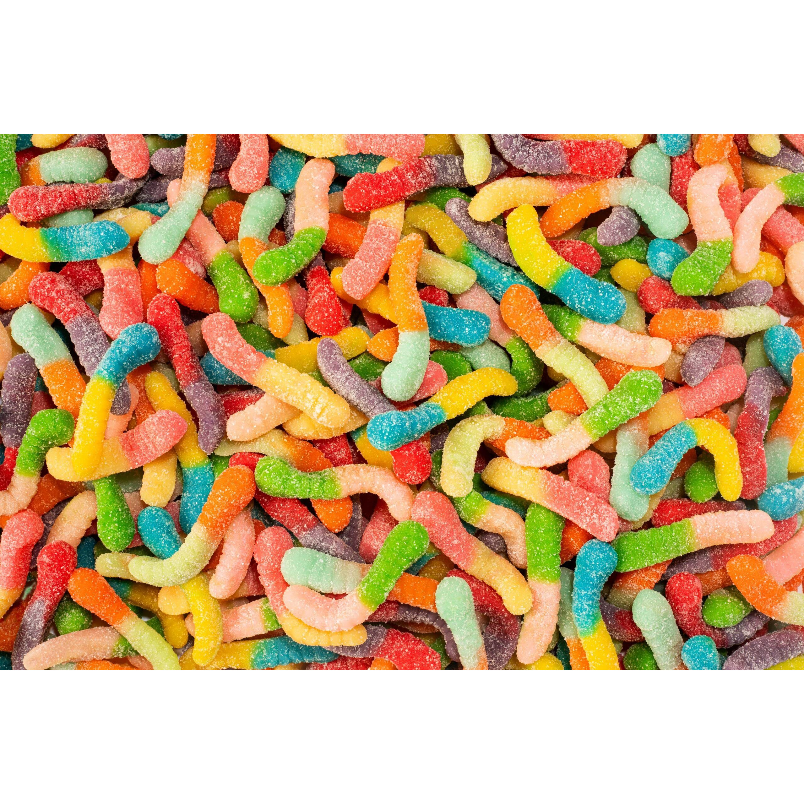 Albanese World's Best Sour 12 Flavor Mini Gummi Worms Candy, 32 Oz Bag