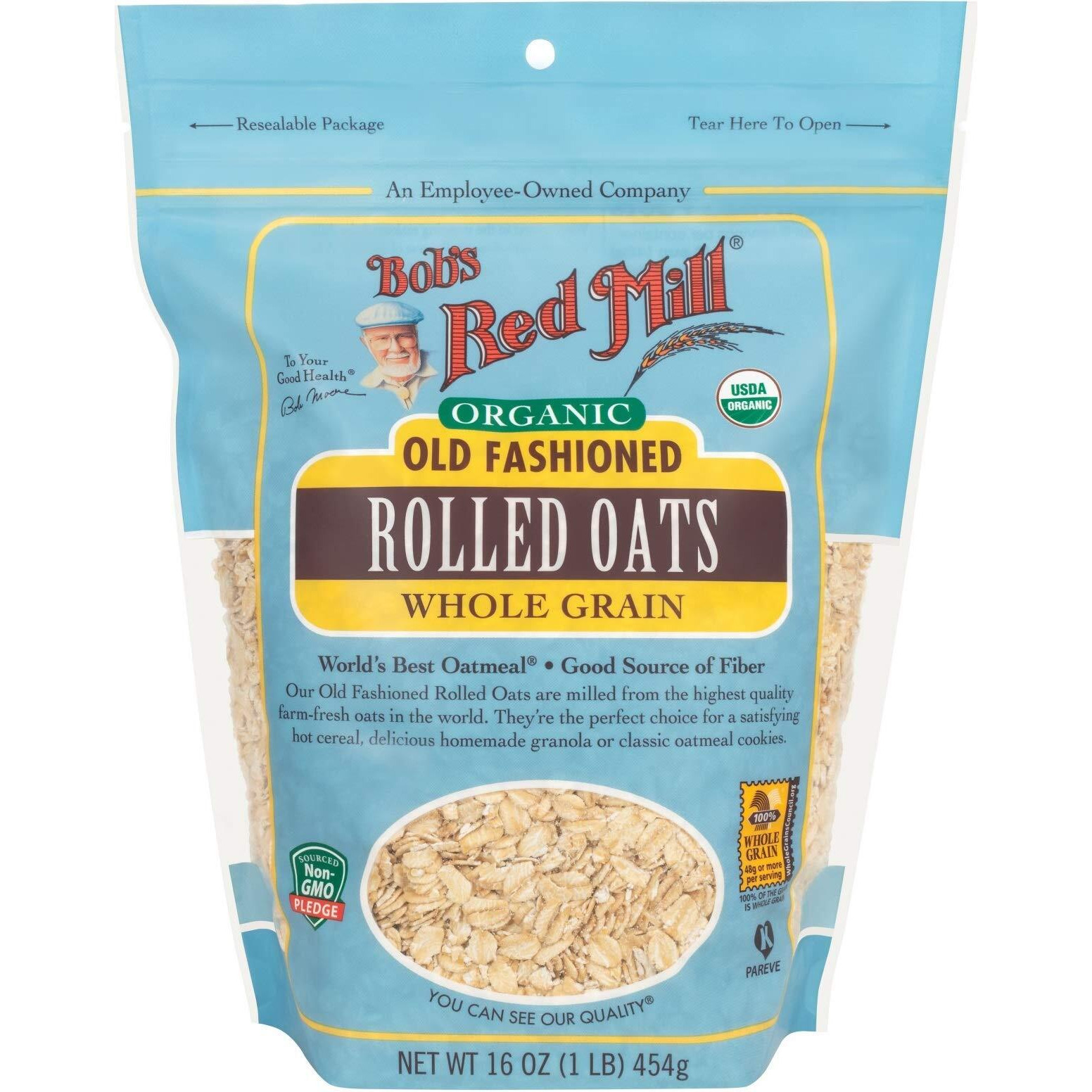 Bob's Red Mill Organic Oats Rolled Regular, 16 Ounce