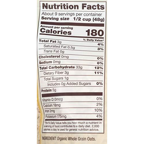 Bob's Red Mill Organic Oats Rolled Regular, 16 Ounce