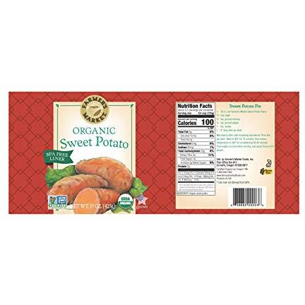 Farmer's Market Organic Sweet Potato Puree, 15 Ounce (Pack Of 12)