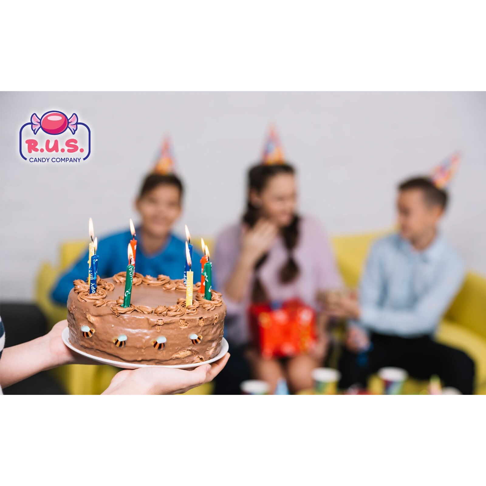 Bees Cakes Decorations- Bumble Bee Shaped Edible Hard Sugar Decorations, 48 Pcs By R.U.S. Candy Company