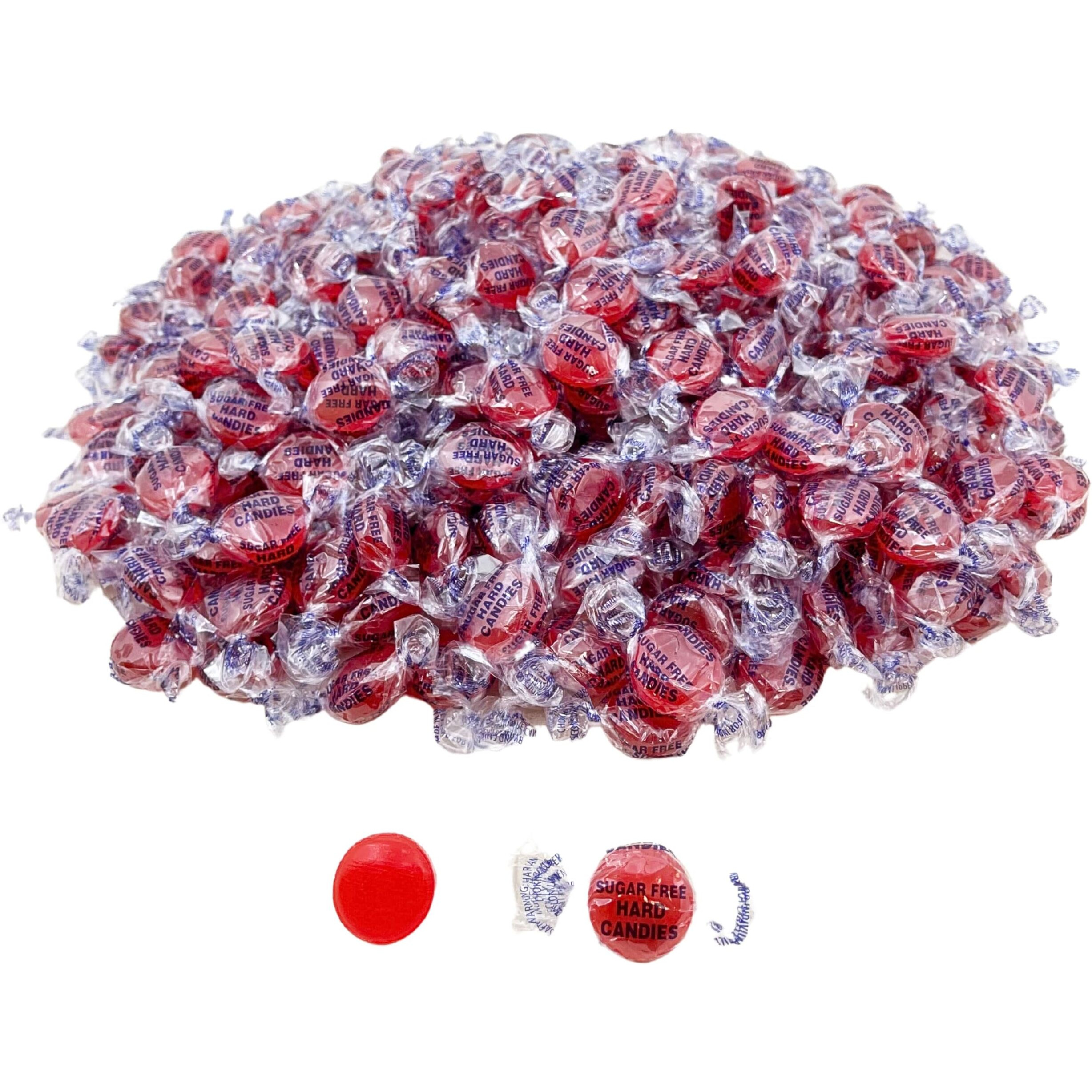 Sugar Free Fiery Cinnamon Hard Candy Discs -1 Lb Bag Individually Wrapped Keto And Diabetic Friendly Cinnamon Flavored Gourmet Candies (16Oz)