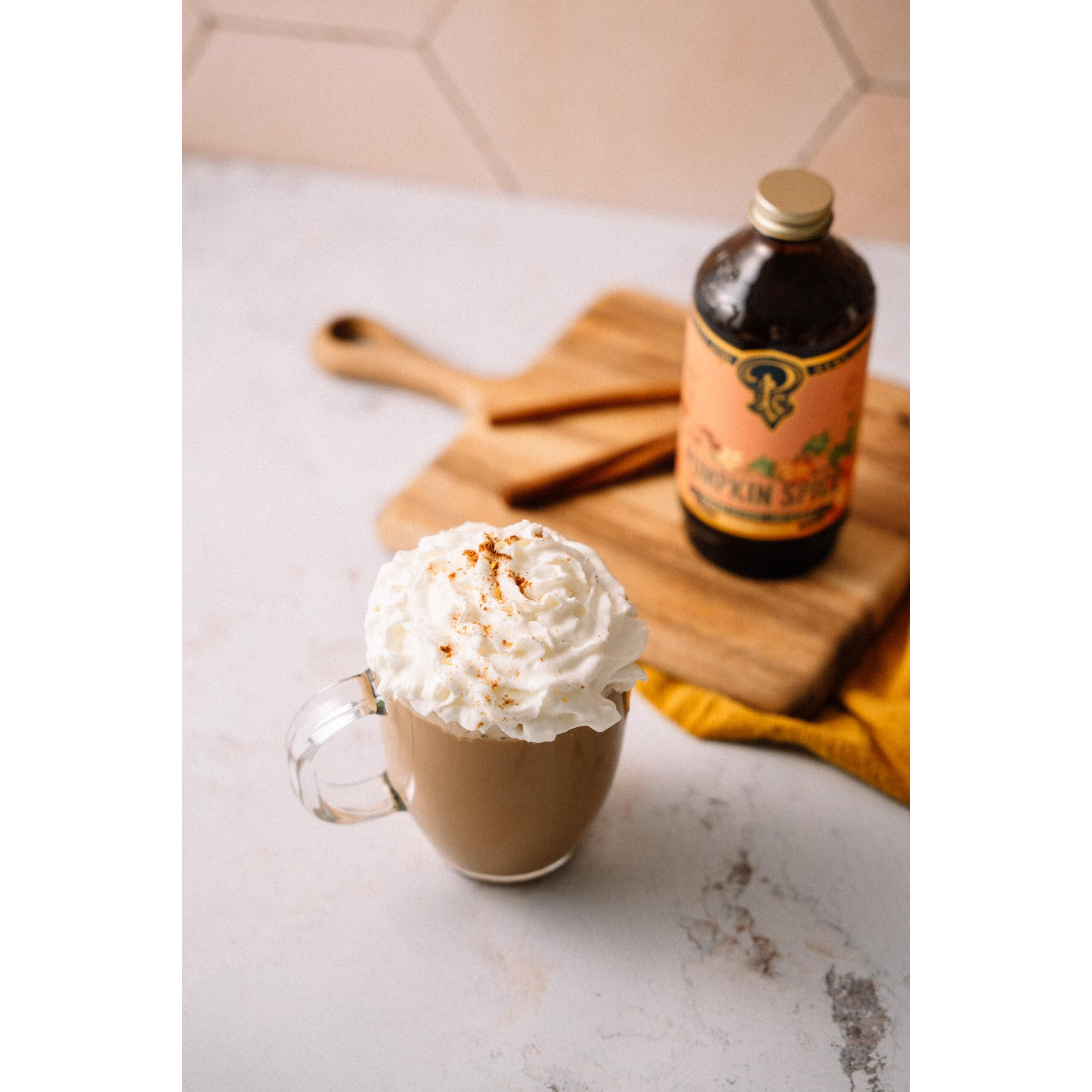 Portland Syrups Pumpkin Spice Syrup - Organic Pumpkin & Ginger Coffee Syrup For Lattes, Mocktails, & Baking - Rich Flavor - Organic Cane Sugar - Natural Ingredients - 12 Oz Bottle, 12 Servings