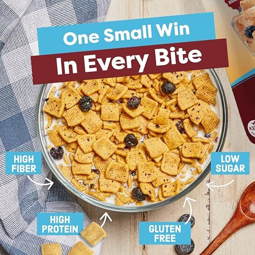Catalina Crunch Pairings Blueberry Muffin Cereal, Vegan Snacks, Low Sugar 1G, Gluten & Grain Free, Low Carb, High Protein 10G & Fiber 7G, Keto Friendly Breakfast, Plant Based, 9 Oz (Pack Of 4)