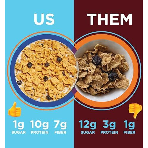 Catalina Crunch Pairings Blueberry Muffin Cereal, Vegan Snacks, Low Sugar 1G, Gluten & Grain Free, Low Carb, High Protein 10G & Fiber 7G, Keto Friendly Breakfast, Plant Based, 9 Oz (Pack Of 4)