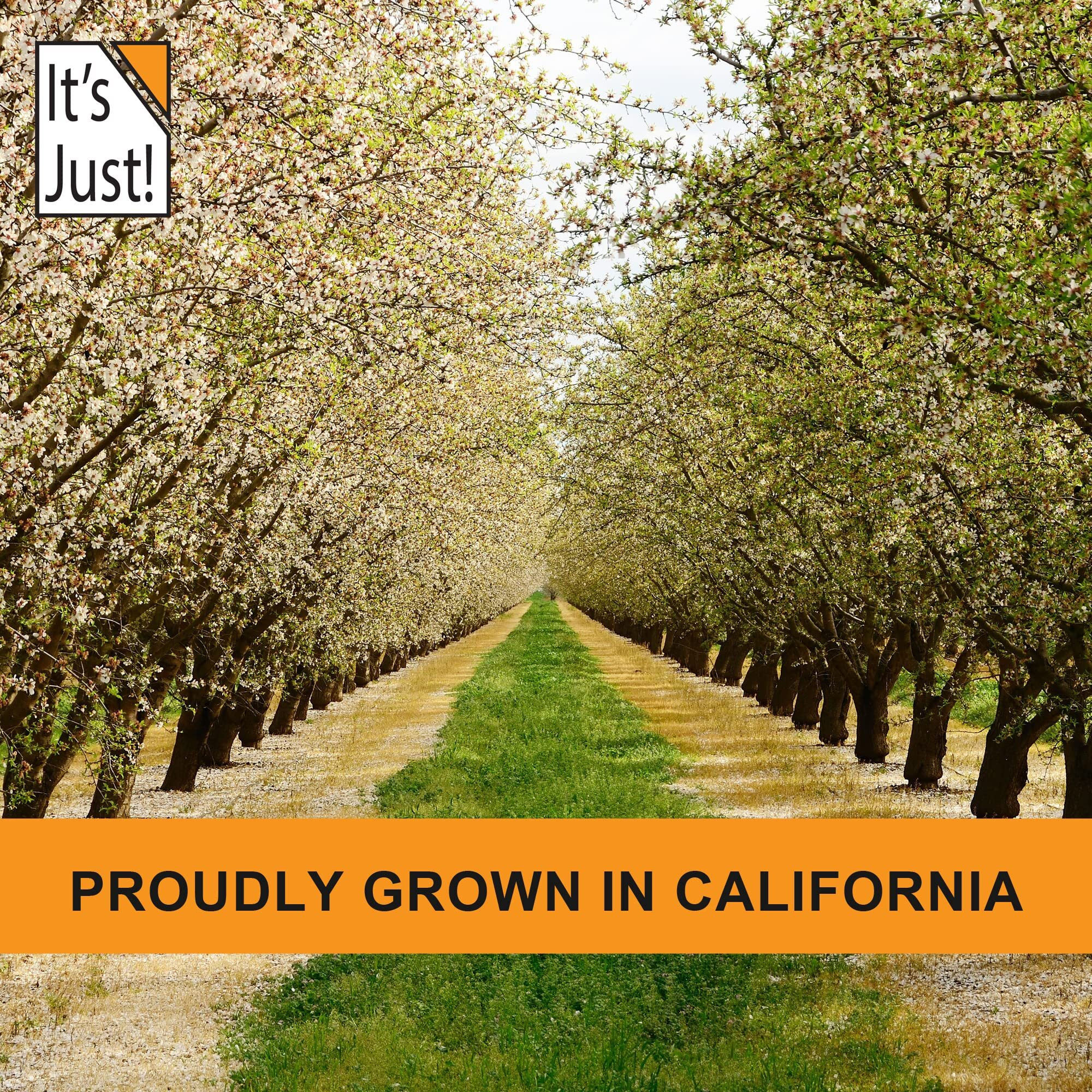 It's Just - Raw Whole Almonds, Grown In California, 32Oz (2Lbs), Unsalted, Premium Quality, Supreme Grade, Naturally Semi Sweet, Made In Usa