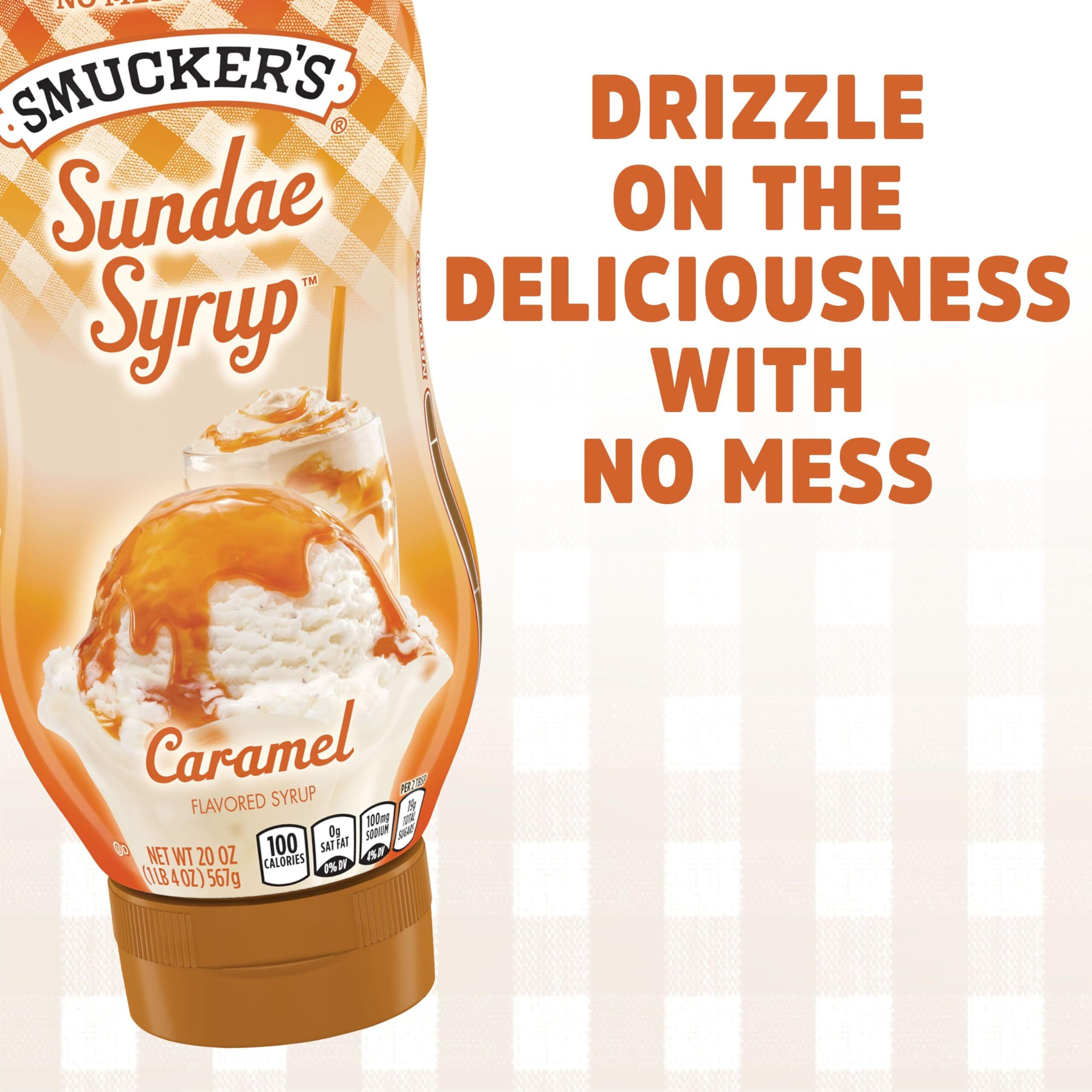 Smucker's Sundae Syrup Caramel Flavored Syrup, 20 Ounces (Pack Of 12)