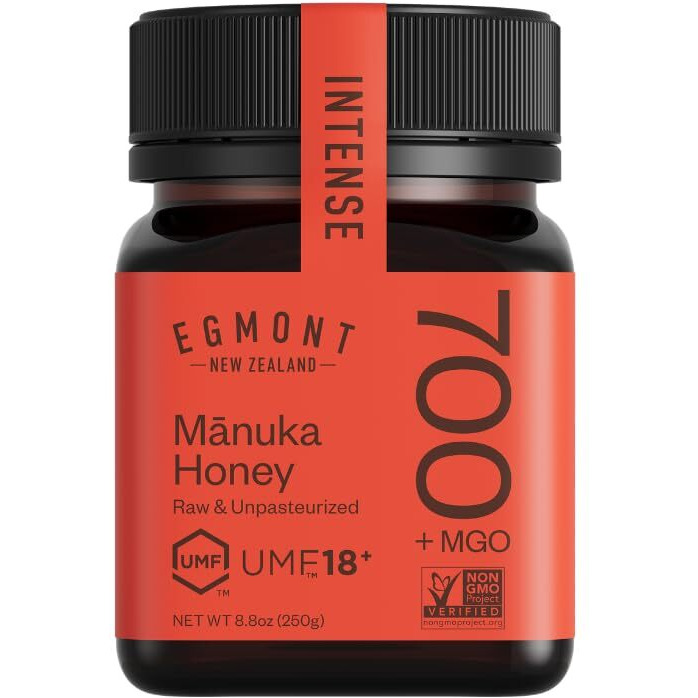 Egmont Honey Raw Manuka Honey Mgo 696+ Umf 18+ 8.8Oz(250G) Non-Gmo, Kosher, Recycled Plastic Jar, Traceable 100% Pure Authentic New Zealand Honey, Umf & Mgo Certified