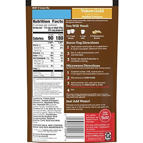 Betty Crocker Yukon Gold Mashed Potatoes, 4 Ounces (Pack Of 8)