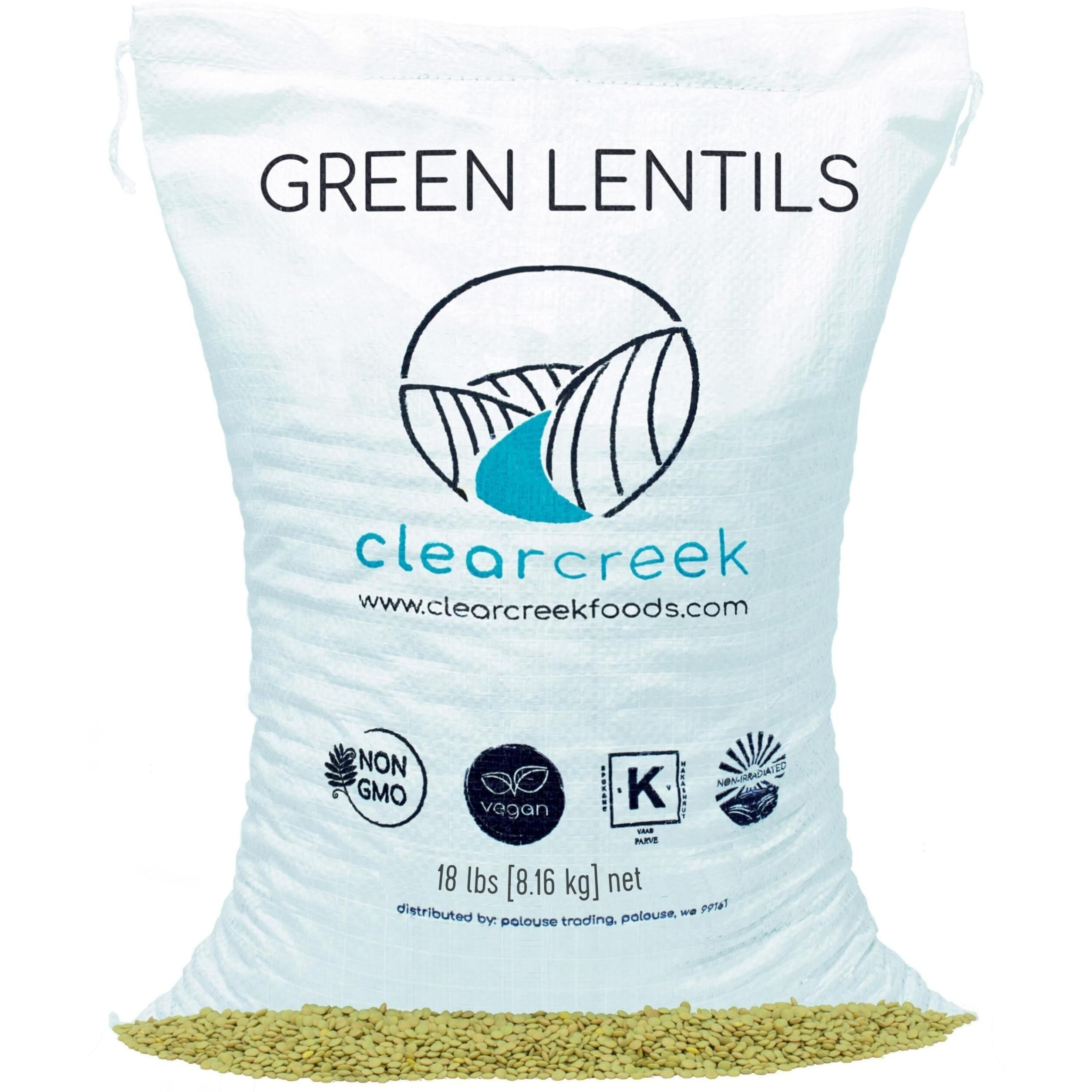 Grown In Montana Green Lentils | 18 Lbs | Non-Gmo | Kosher | Vegan | Non-Irradiated