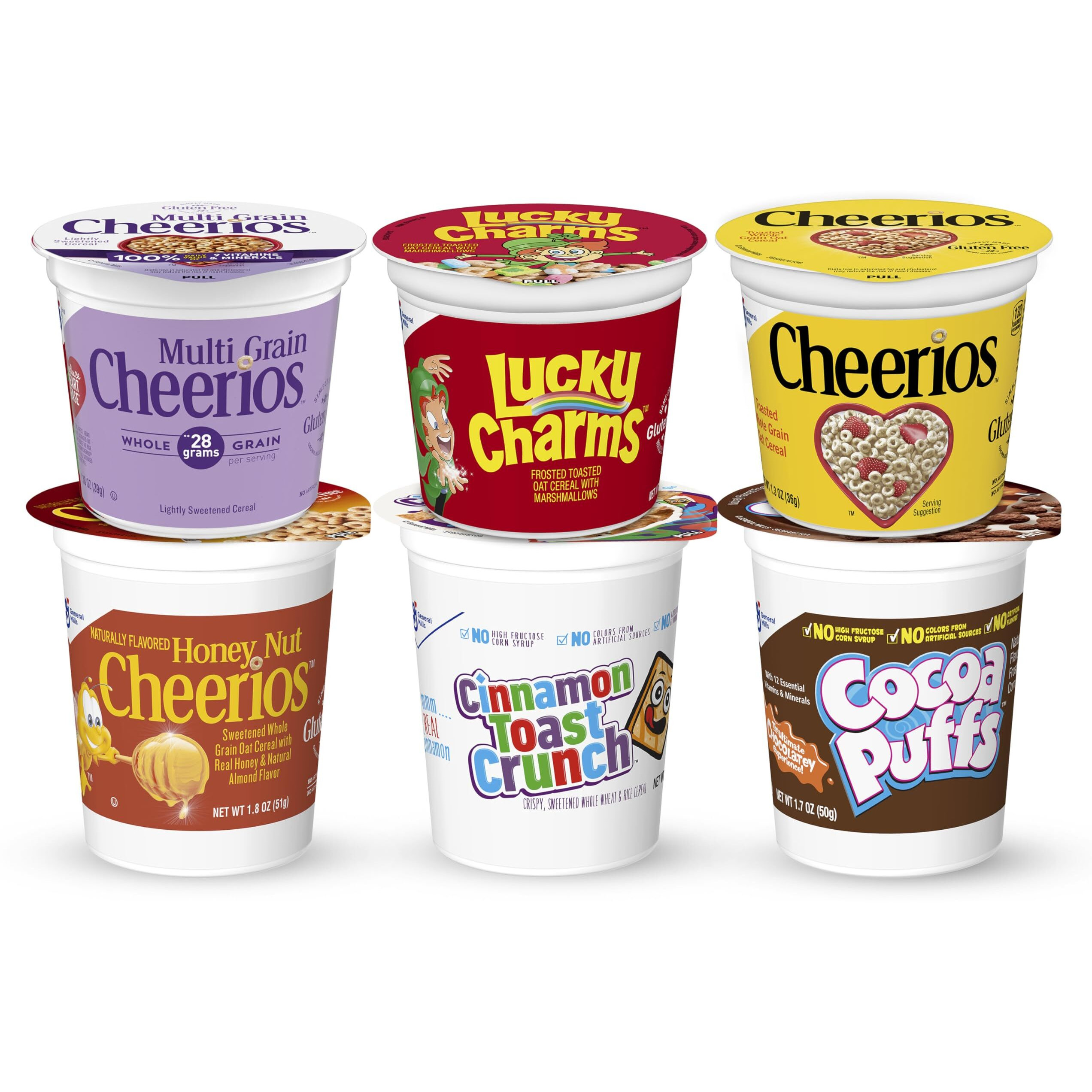 General Mills Cereals Cup Assorted Family Variety Pack (Pack Of 60)