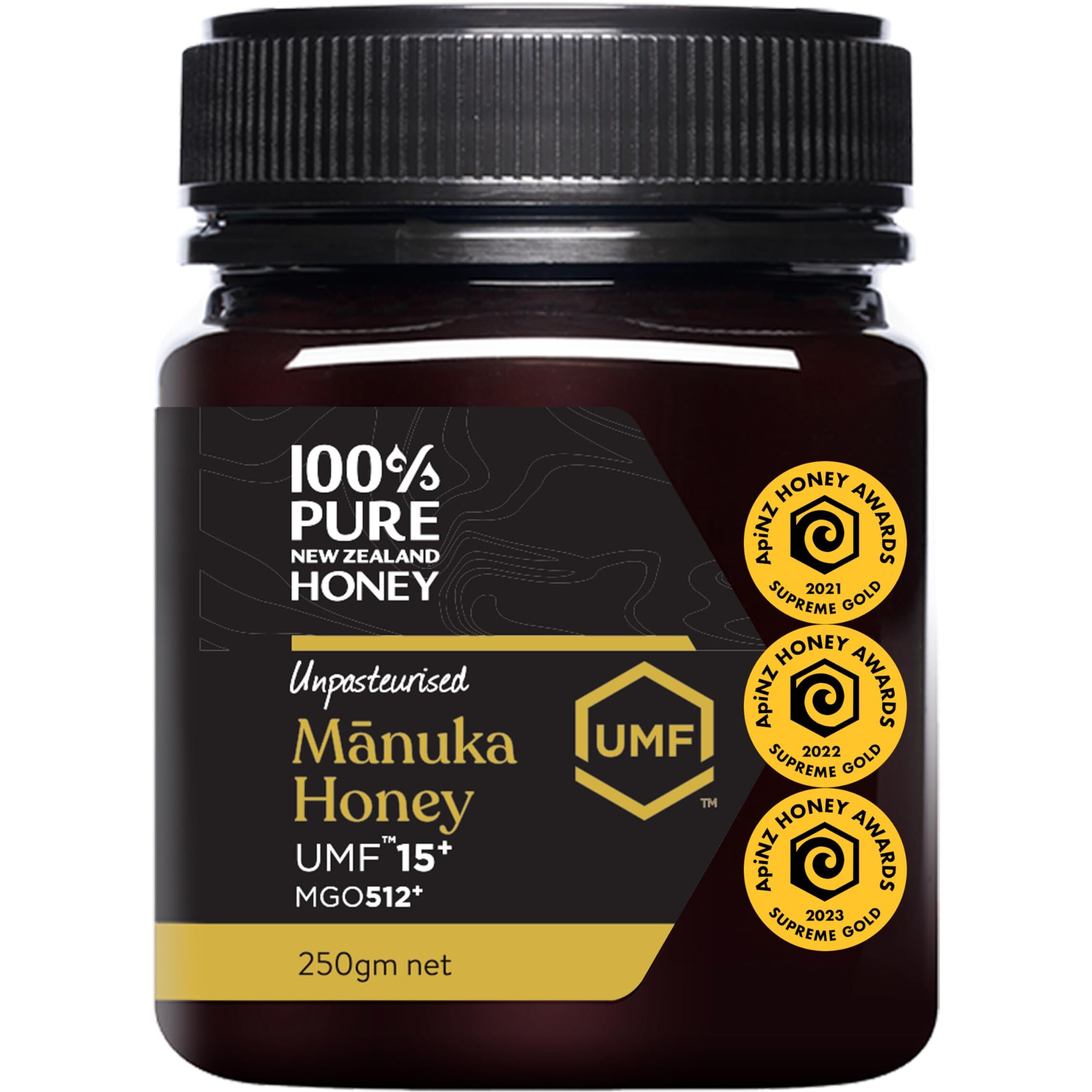 Manuka Honey New Zealand - Certified Umf 15+ (Mgo 512+) 100% Pure New Zealand Manuka Honey, Raw Manuka Honey, 8.8 Ounce (250G) (Pack Of 1)