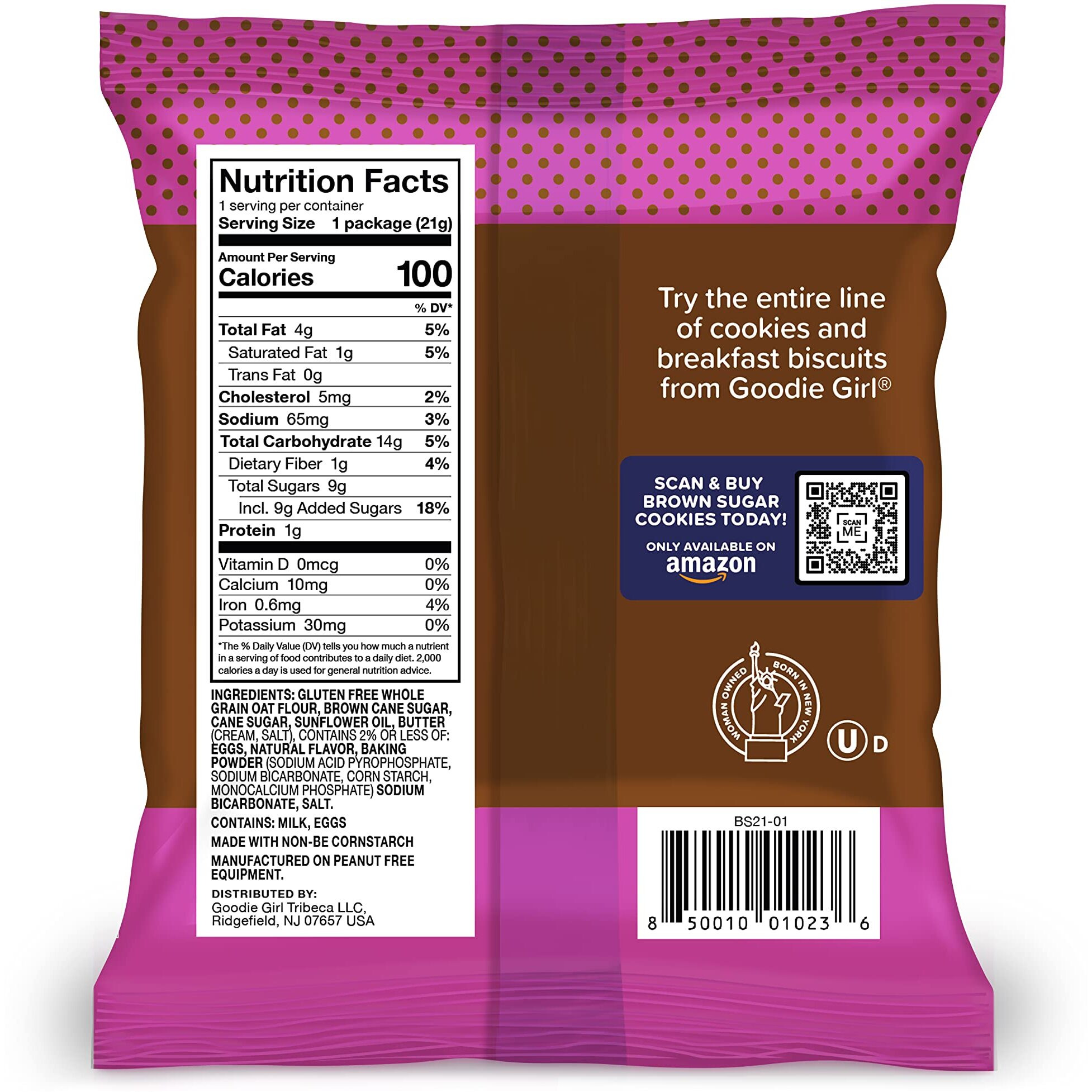 Goodie Girl, Mini Brown Sugar Cookie Snack Packs | Gluten Free, Peanut Free | 100 Calories (24 Pack)