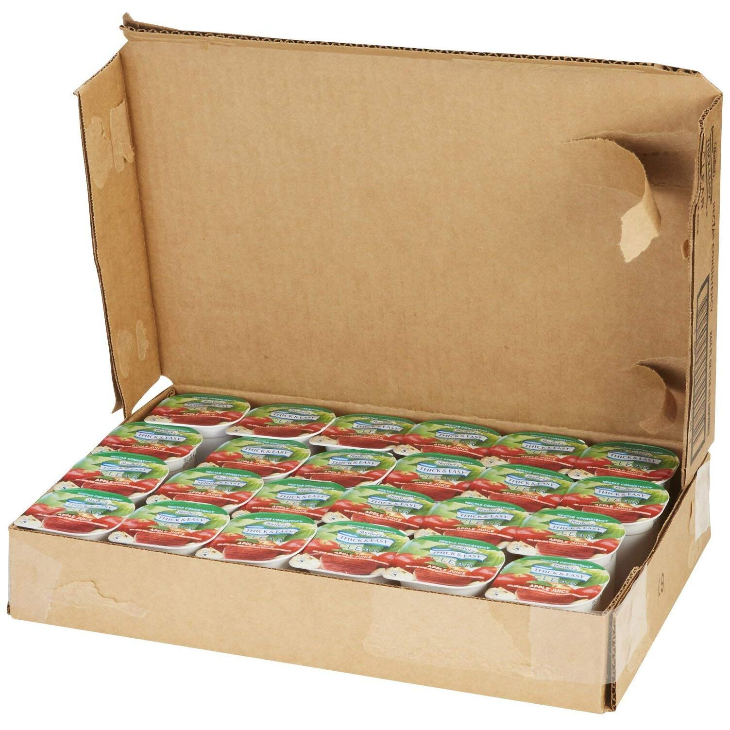 Physical Therapy Suppliers-19843 Thick & Easy Thickened Apple Juice, Clear Thickener For Natural Apple Juice Appearance, Nectar Consistency, Pack Of 24, 4 Oz. Each