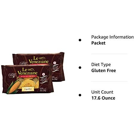 Le Veneziane Capellini- Gluten Free Pasta, 8.8 Ounce (Pack Of 2)