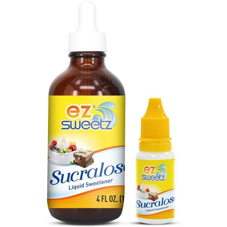 Concentrated Liquid Sucralose Sweetener, 4Oz/120Ml (2900 Servings) | One Travel Size Bottle 0.5Oz/15Ml (360 Servings)