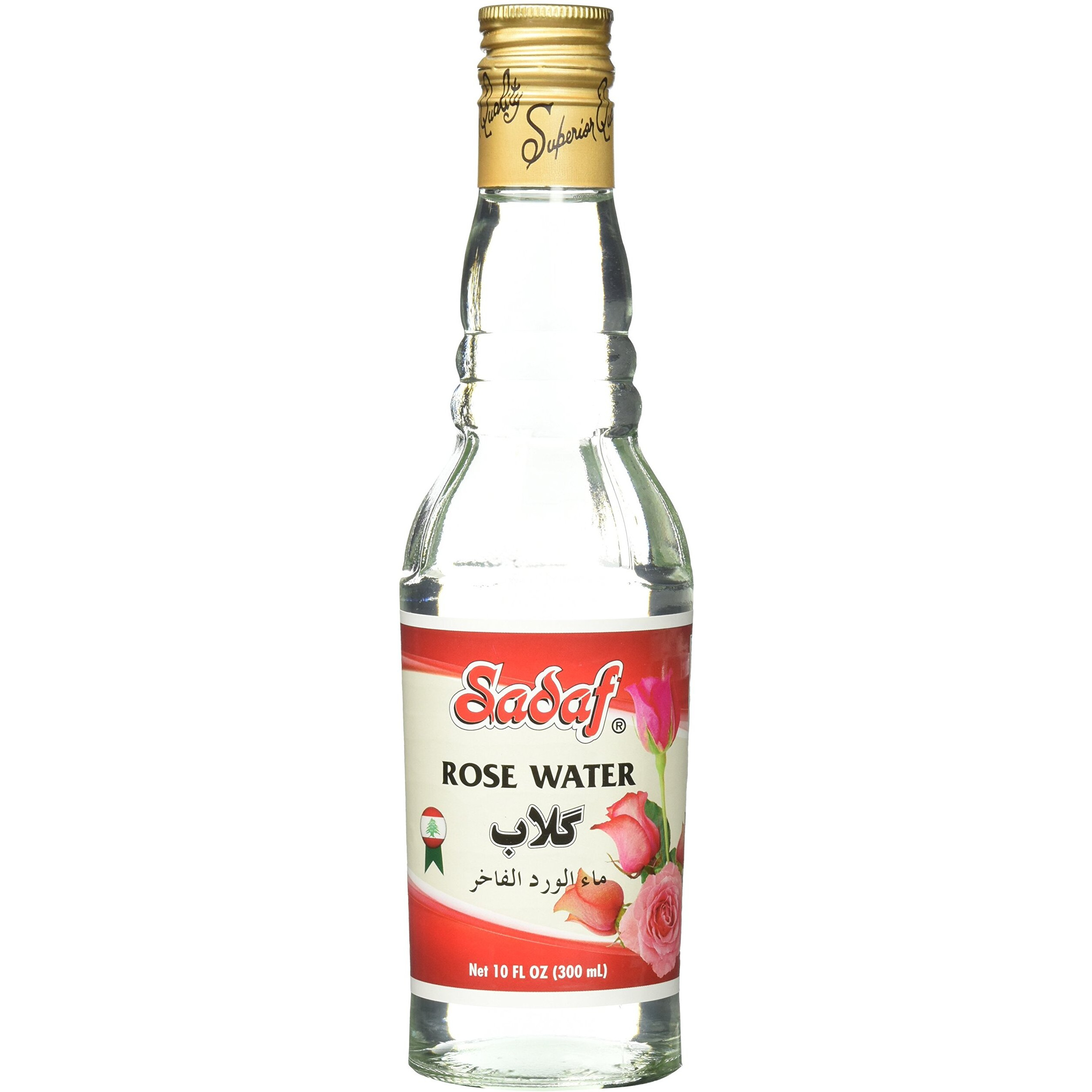Sadaf Rose Water Glass Bottle, 10 Fl. Oz.