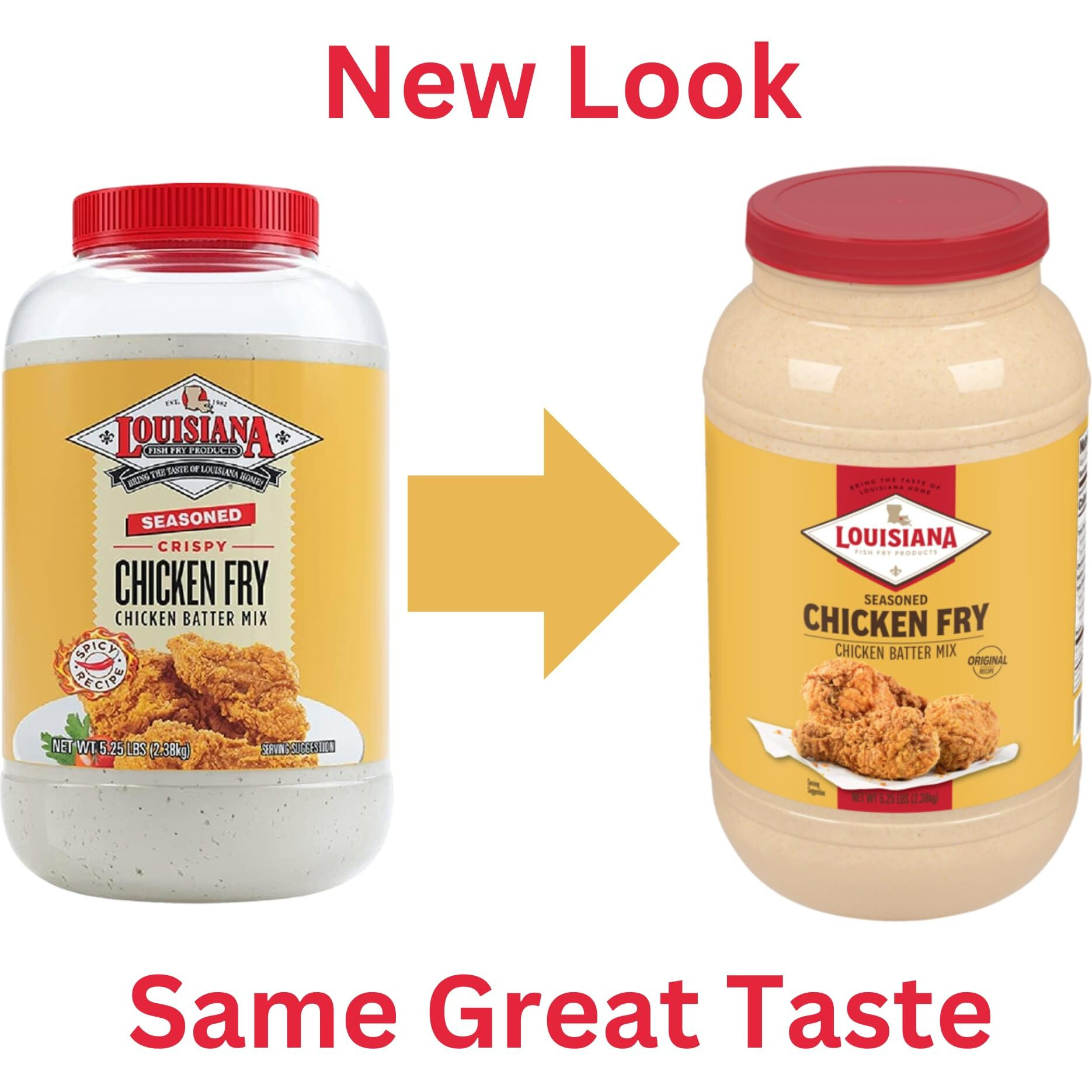 Louisiana Seasoned Chicken Fry Batter 1 Gallon - Crispy Southern Coating Mix For Fried Chicken - Delicious And Convenient Coating Filled With Cajun Flavor - Easy To Make Recipe - Just Add Water