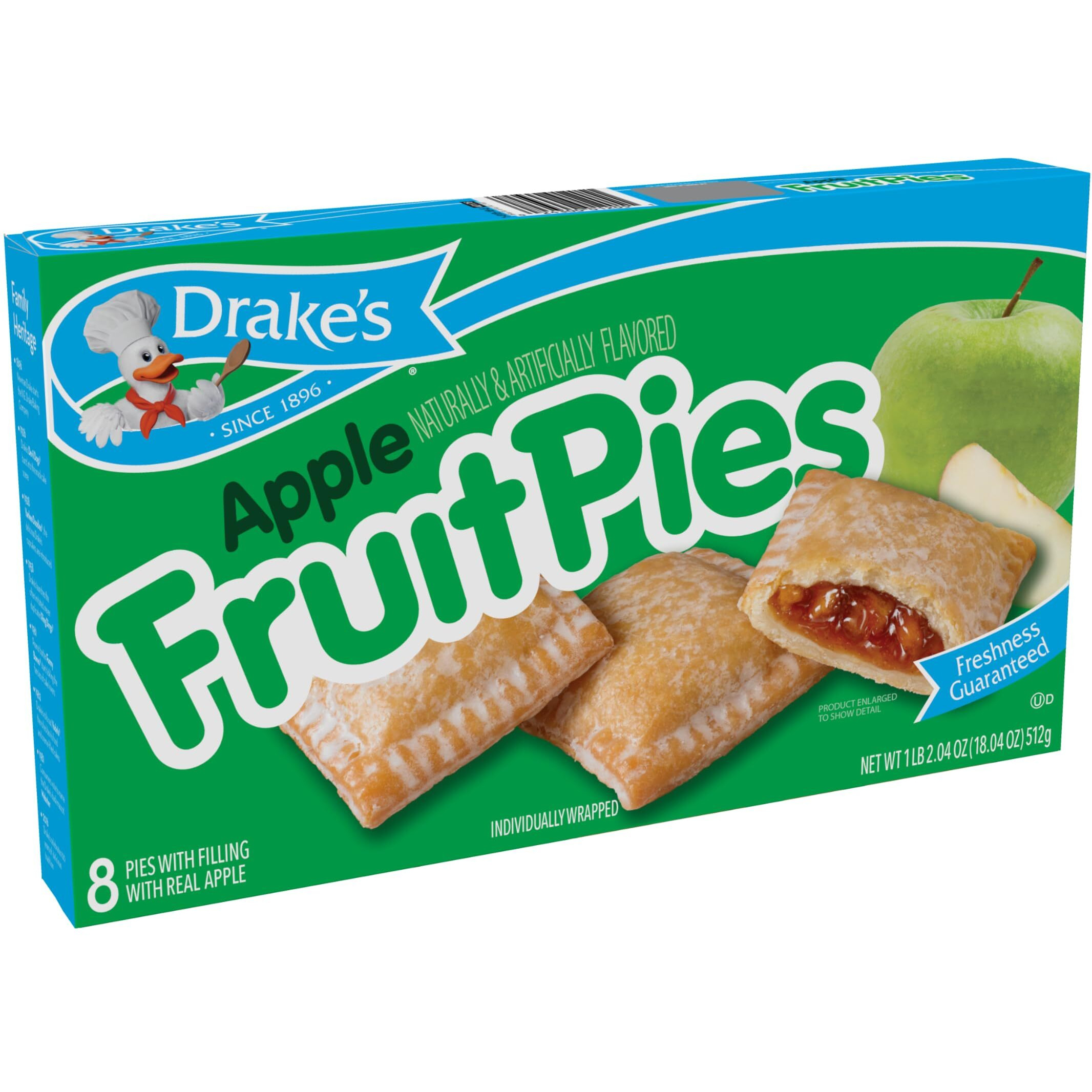 Drake's Fruit Pies 32 Individually Wrapped Pies Apple, 4 Ounce