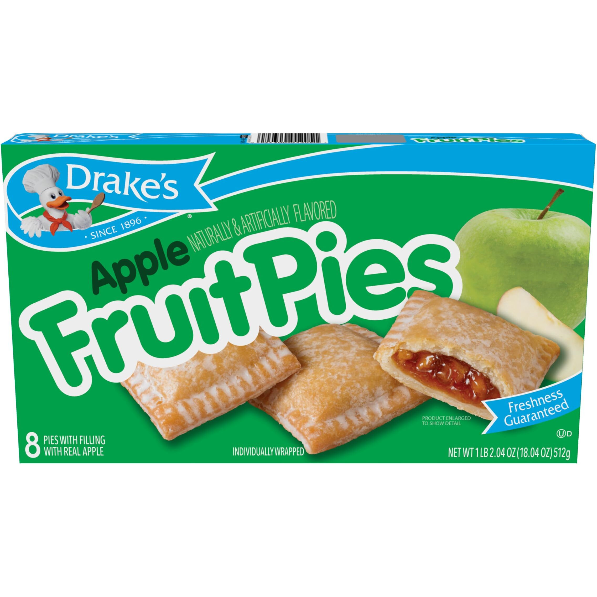 Drake's Fruit Pies 32 Individually Wrapped Pies Apple, 4 Ounce