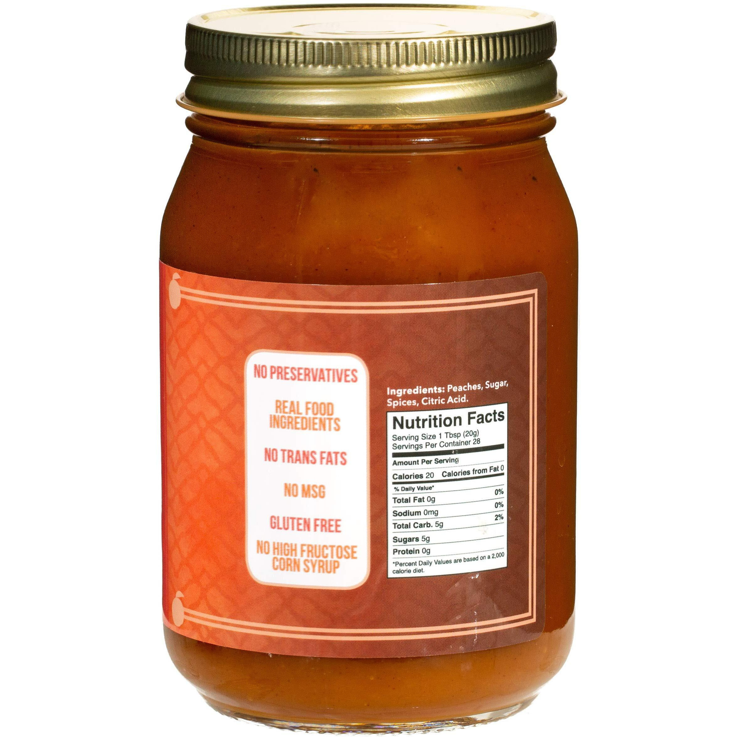 Green Jay Gourmet Peach Butter - All-Natural, Gluten-Free Fruit Spread - Peach Spread With Peaches & Spices - Gourmet Fruit Butter - No Corn Syrup, Preservatives Or Trans-Fats - 19 Ounces