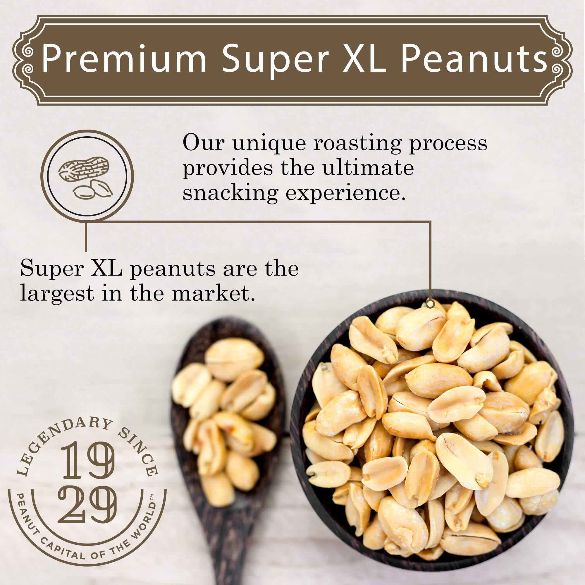Virginia Diner - Gourmet Natural Extra Large Unsalted Virginia Peanuts, 18 Ounce Tin