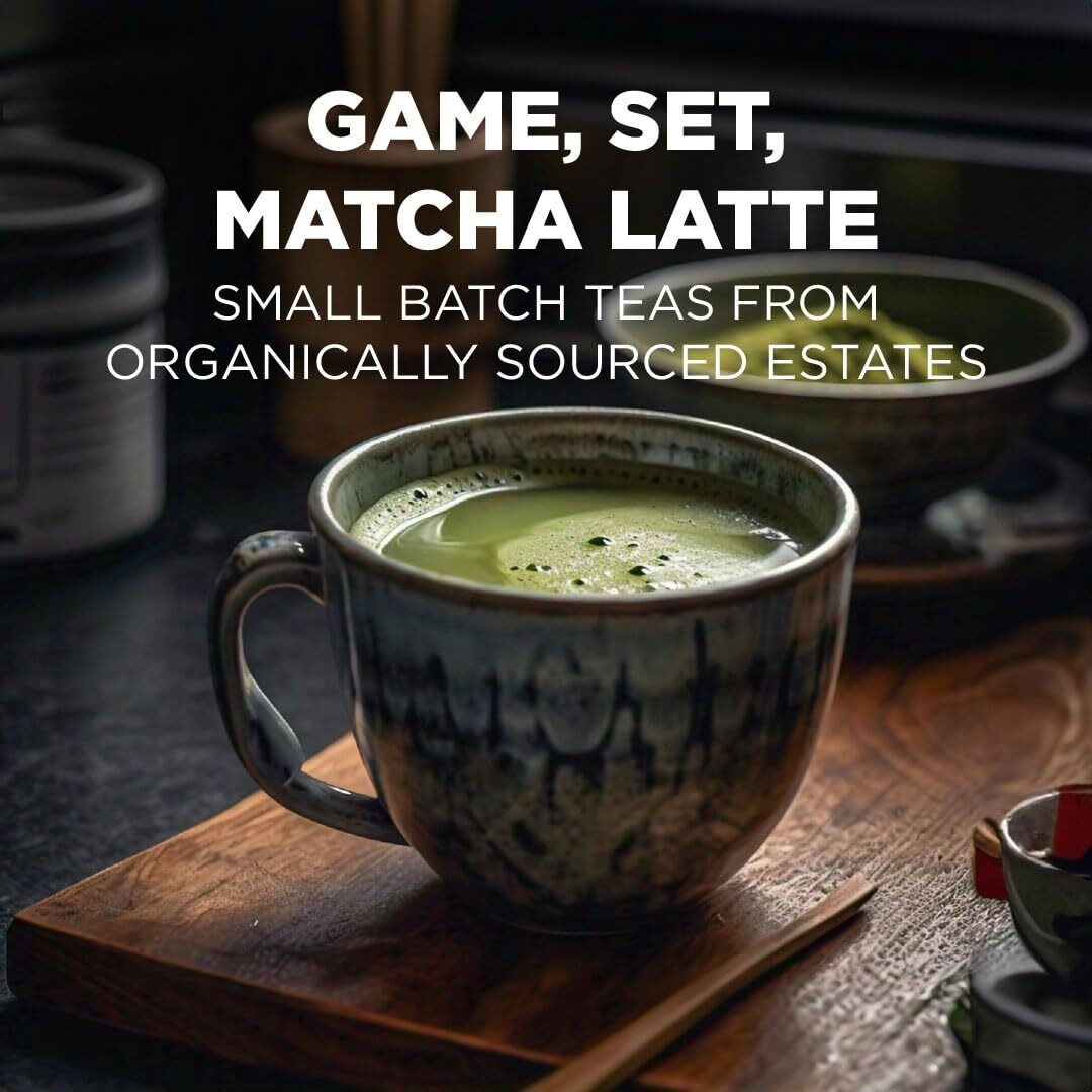 Maud's Matcha Latte Pods, 16 Ct | Game, Set, Matcha Latte | Creamy, Delicate & Earthy | Solar Energy Produced Recyclable Single Serve Matcha Latte Pods Compatible With Keurig K-Cup Brewers