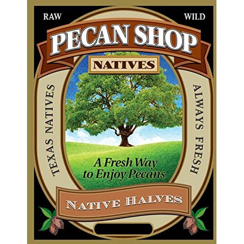 Pecan Shop Raw Unpasteurized Shelled Texas Native Pecans, Wild-Harvested And Tested Pesticide-Free Pecan Halves In Oxygen-Barrier Bag For Peak Freshness - 2 Lb