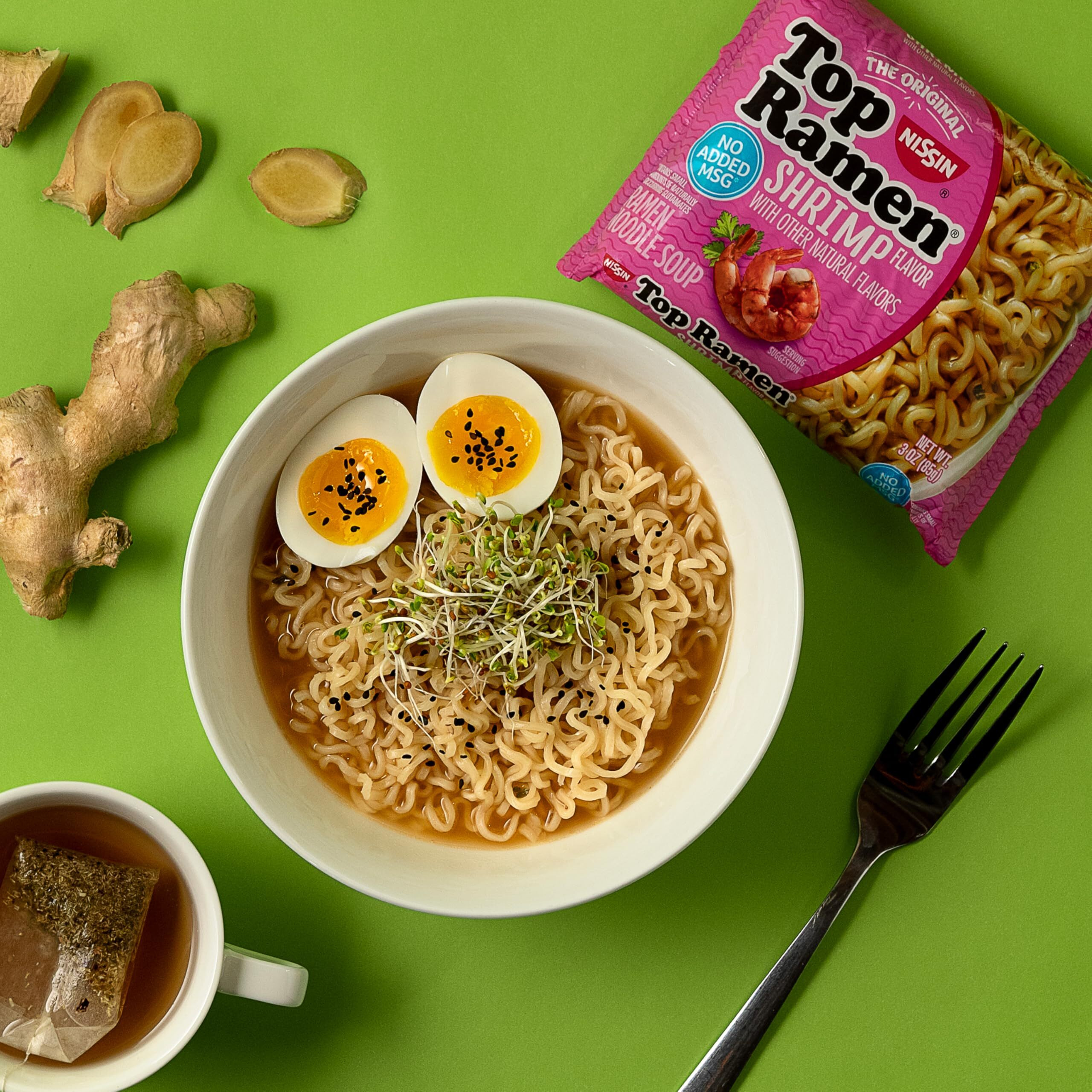 Nissin Top Ramen, Shrimp Flavor, 3 Ounce (Pack Of 24)