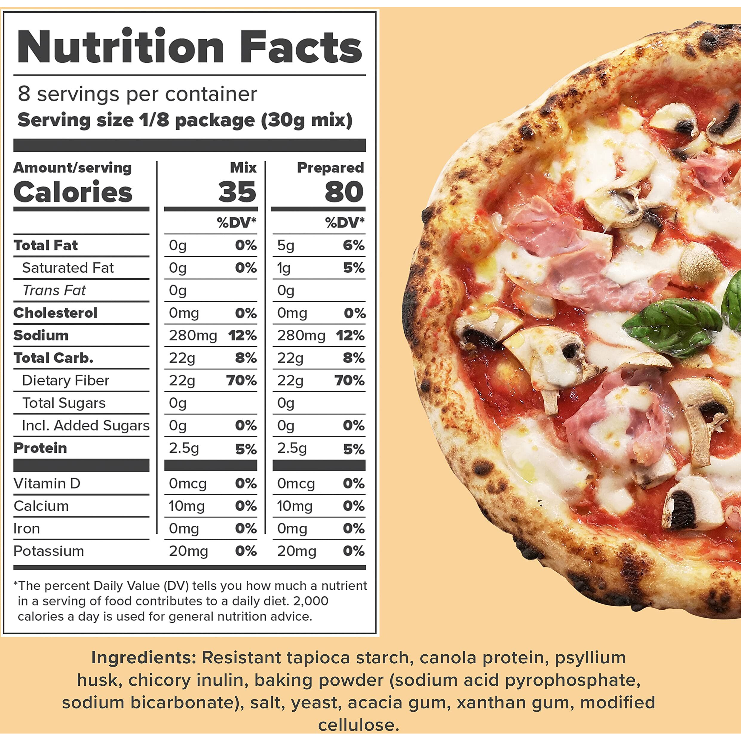 Keto Pizza Crust Zero Carb Mix - Keto And Gluten Free Pizza Baking Mix, Vegan - 0G Net Carbs Per Slice - No Erythritol, Easy To Make - No Nut Flours - No Sugar Alcohols (3 Pack)