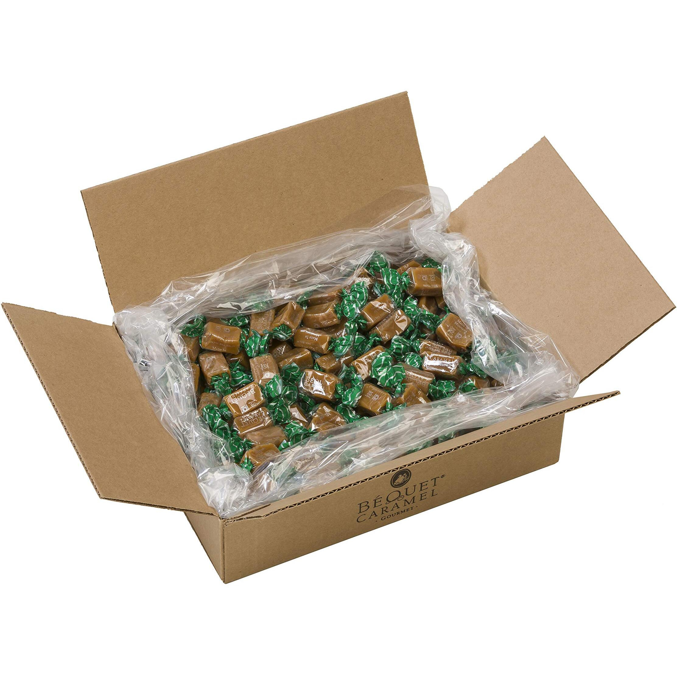 B  Quet Caramel - Celtic Sea Salt Caramel - Gourmet Caramel Candy - Salted Caramel Candy Individually Wrapped - Made In Montana - Kosher (Star D) And Gluten Free - 5 Lb Box