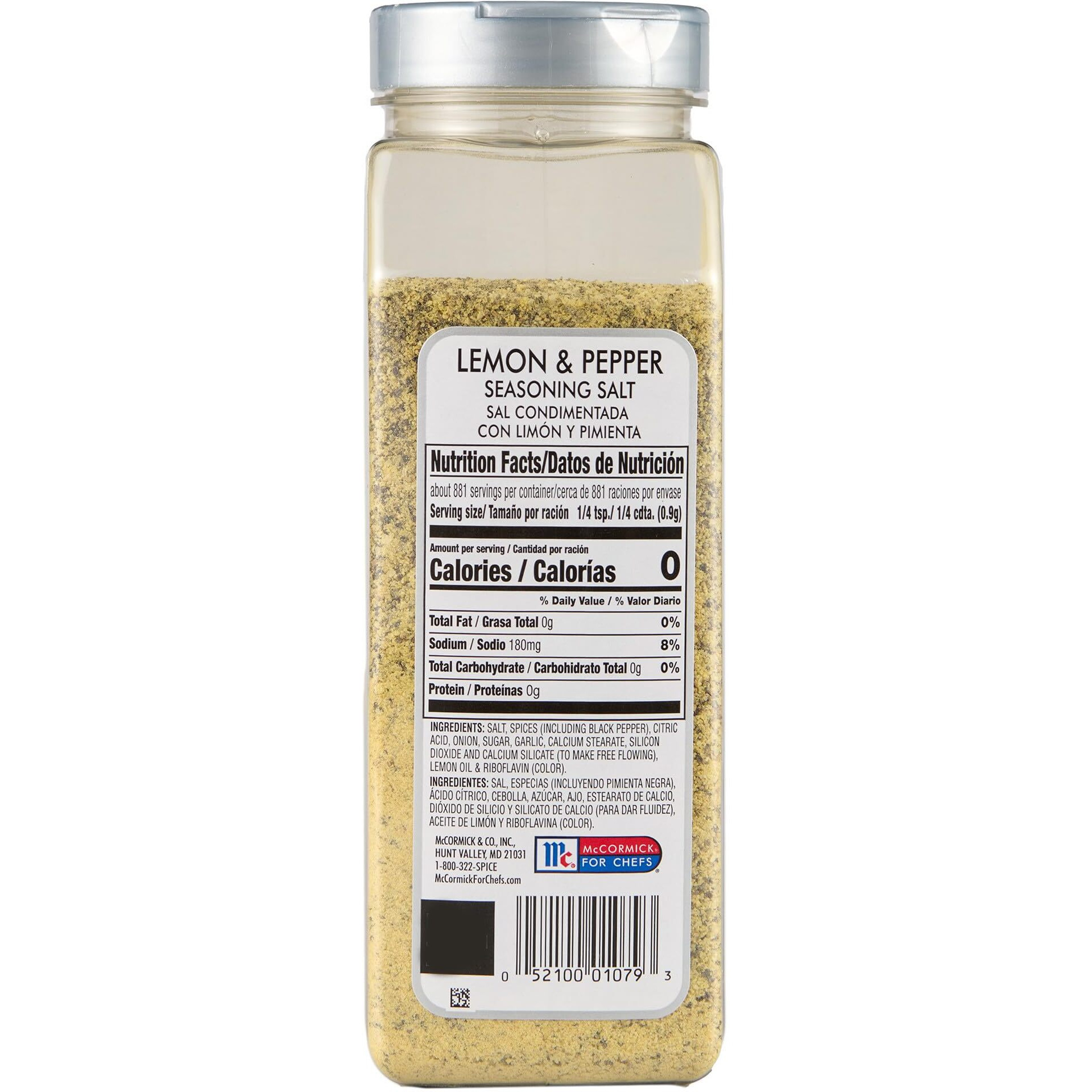 Mccormick Culinary Lemon & Pepper Seasoning Salt, 28 Oz (Pack Of 6) - Six 28 Ounce Containers Lemon Pepper Seasoning, Perfect For Asparagus, Broccoli, Brussels Sprouts, Seafood And Poultry Dishes