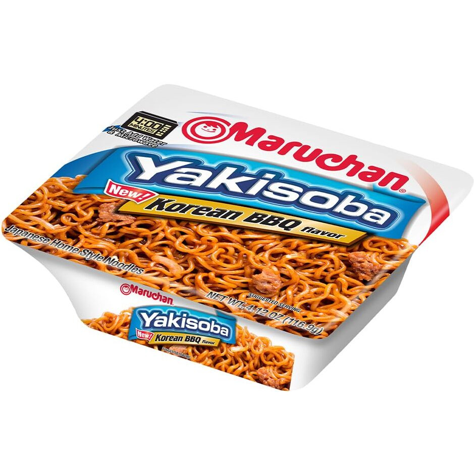 Maruchan Yakisoba Korean Bbq Flavor, Japanese Instant Ramen Noodles, 4.12 Oz, 8 Count