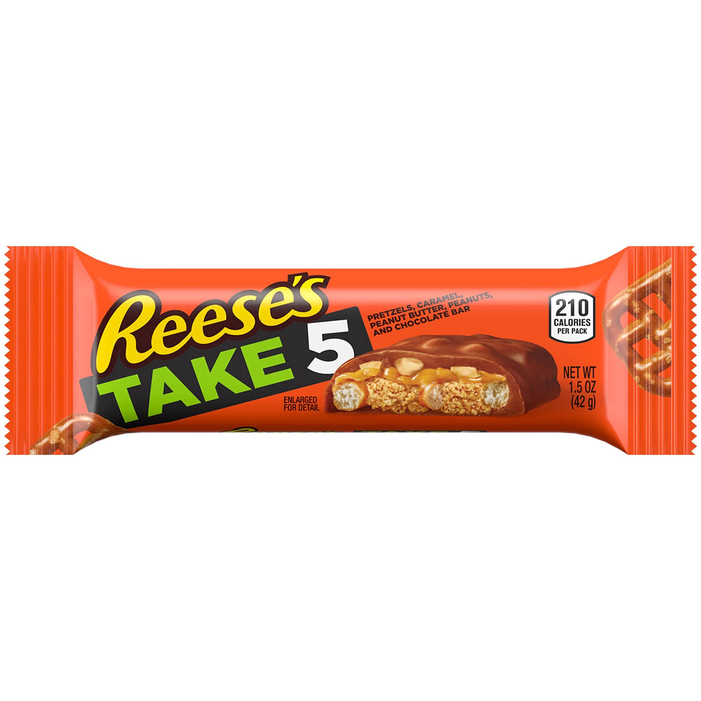 Reese's Take 5 Pretzel, Peanut And Chocolate Candy Bars, 1.5 Oz (18 Count)