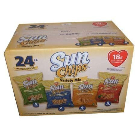 Frito Lay Sun Chips Multigrain Variety Box - 24 Bags