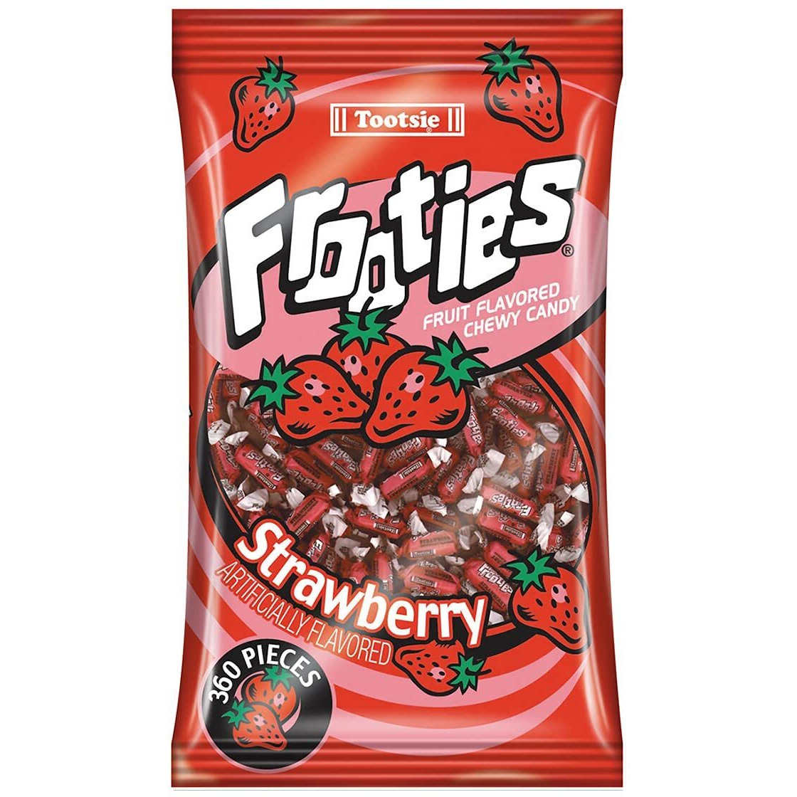 Tootsie Roll Strawberry Frooties - 360 Pack,38.8Oz