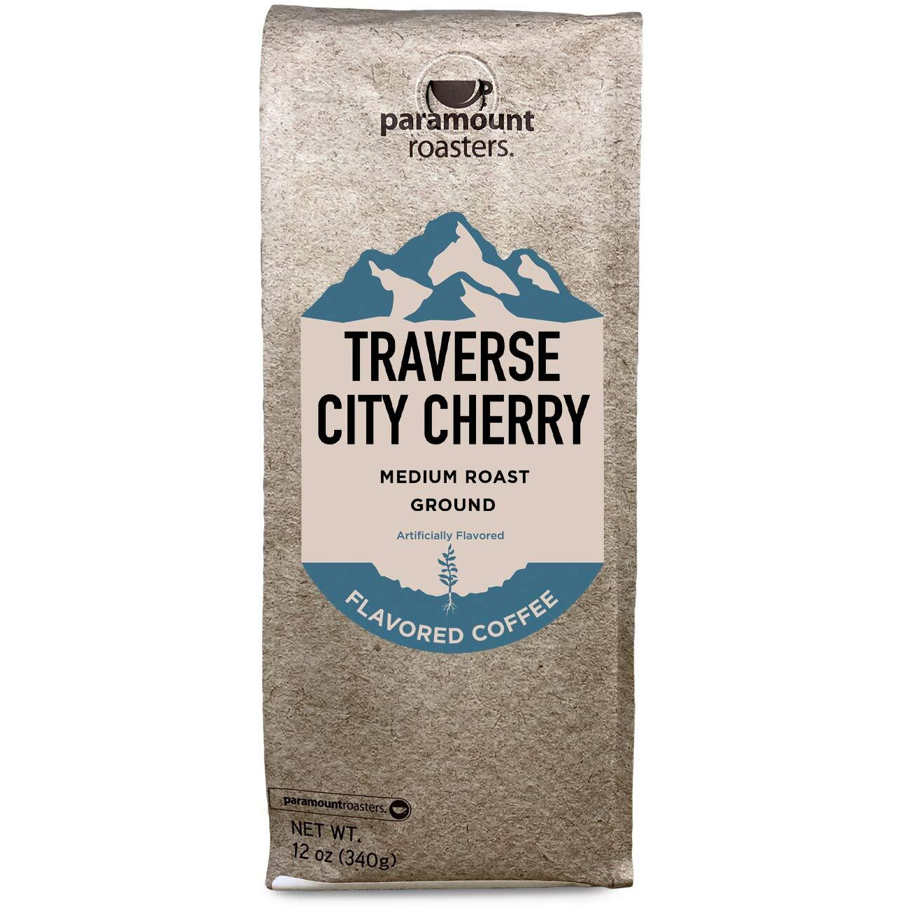 Paramount Roasters Traverse City Cherry Flavored Ground Coffee, 1-12 Ounce Package Medium Roast