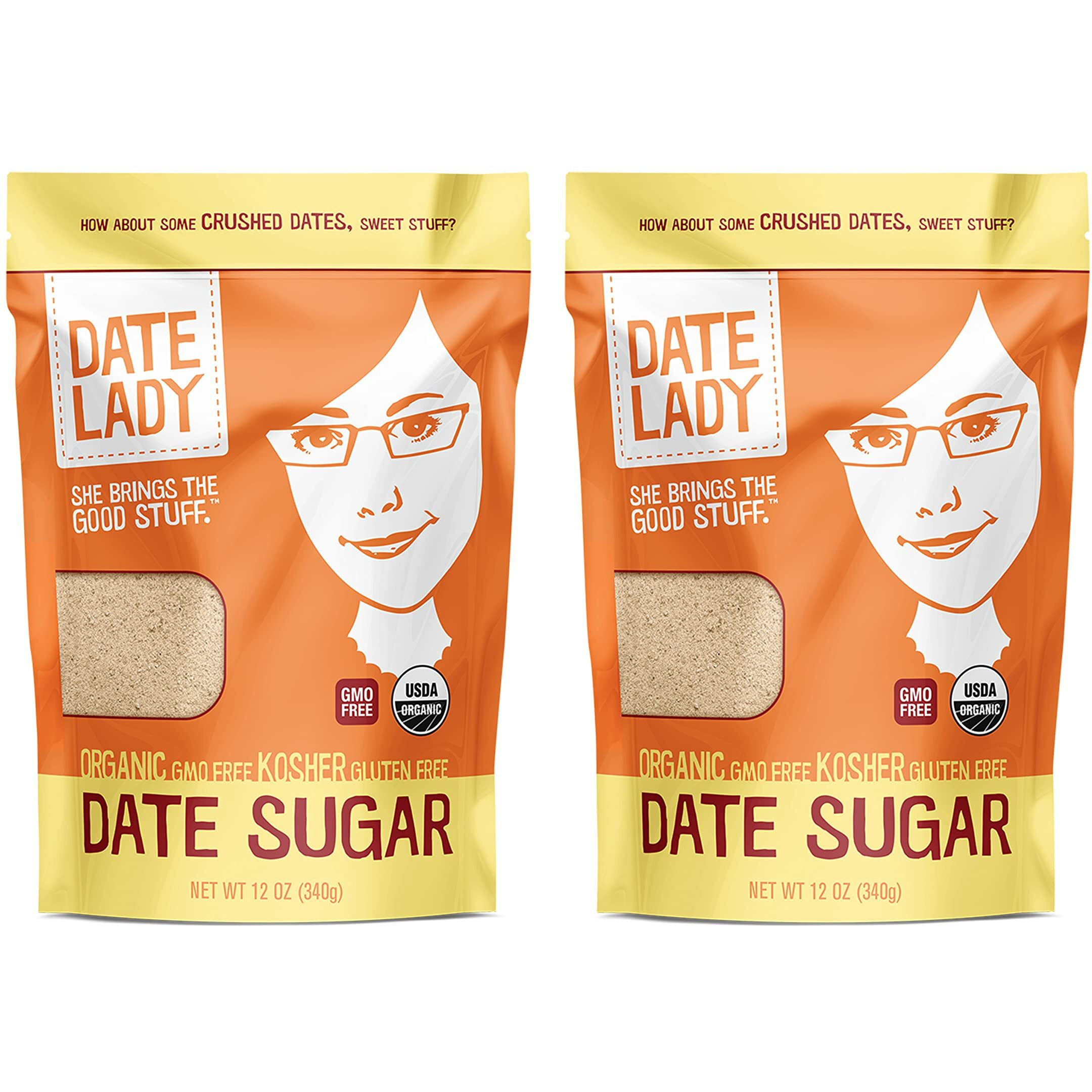 Organic Date Sugar, 1.5 Lb | 100% Whole Food | Vegan, Paleo, Gluten-Free & Kosher | 100% Ground Dates | Sugar Substitute And Alternative Sweetener For Baking | Contains Fiber From The Date (2 Bags)