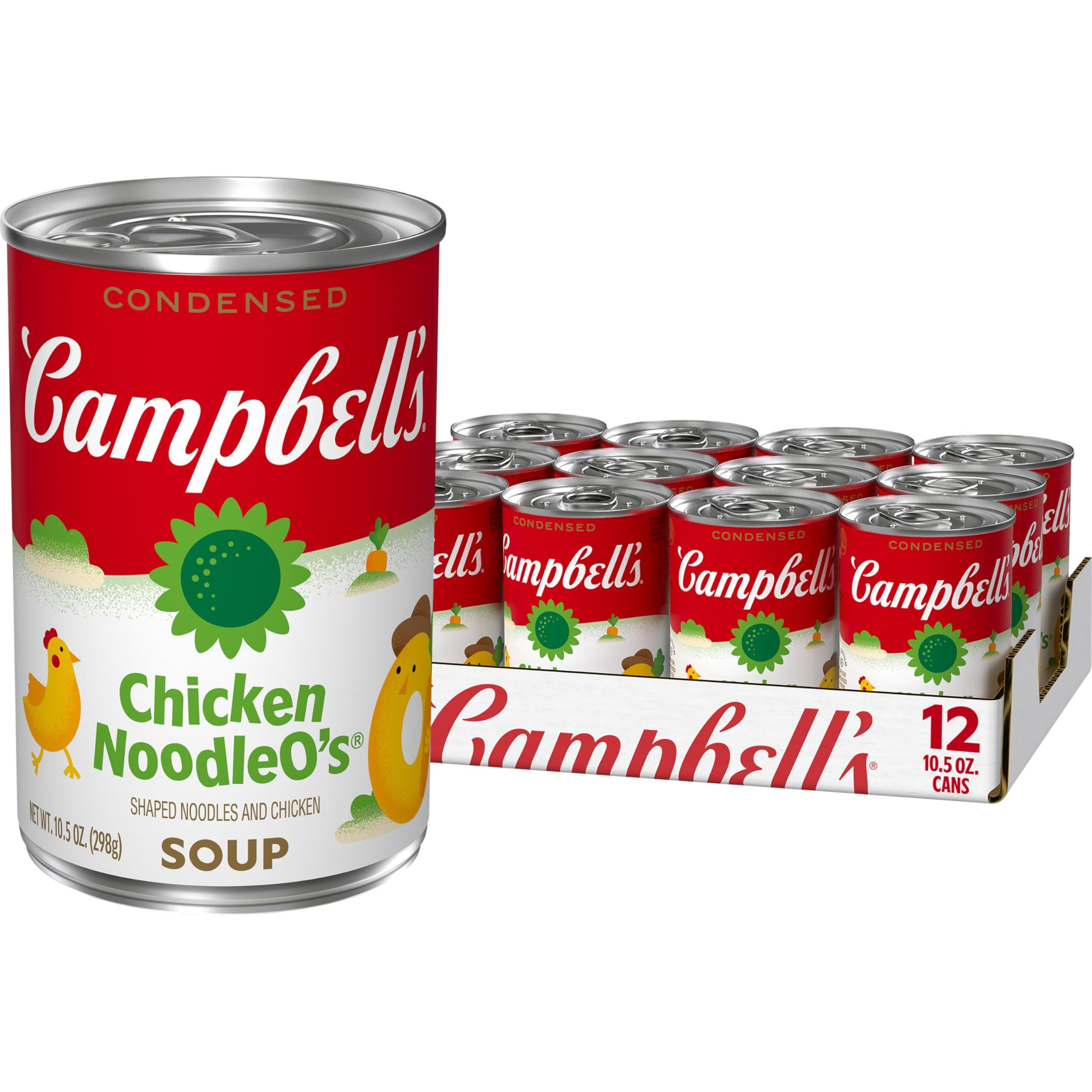 Campbell's Condensed Kids Soup, Chicken Noodleos Soup, 10.5 Oz. Can (Pack Of 12)