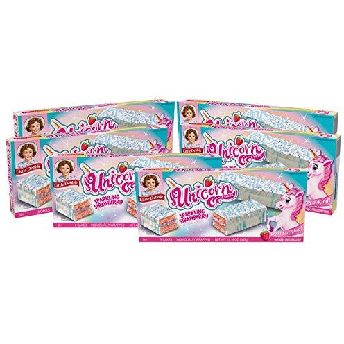 Little Debbie Unicorn Cakes, 48 Individually Wrapped Strawberry Cakes, 8 Count (Pack Of 6)