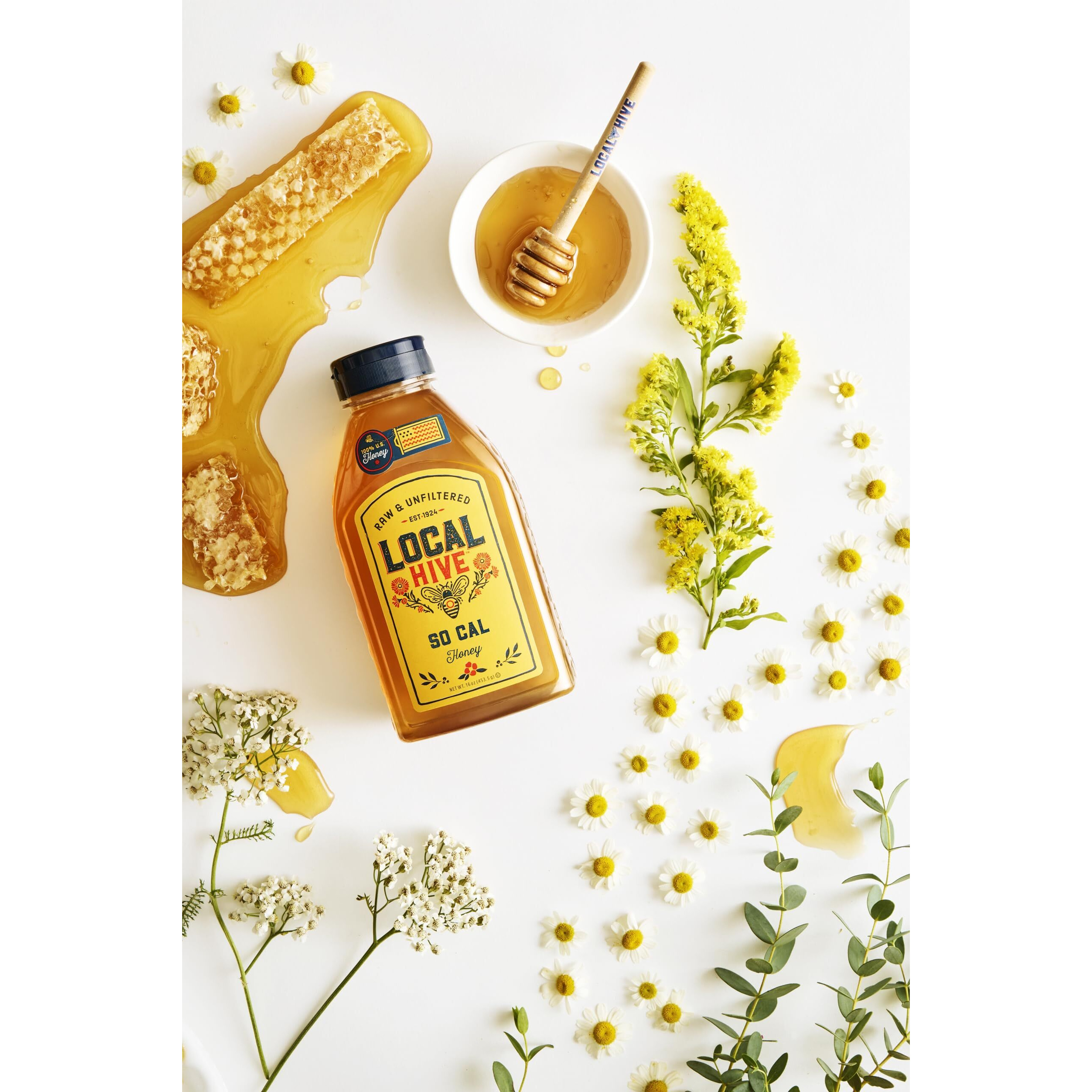 Local Hive Southern California Raw & Unfiltered Honey, 16Oz