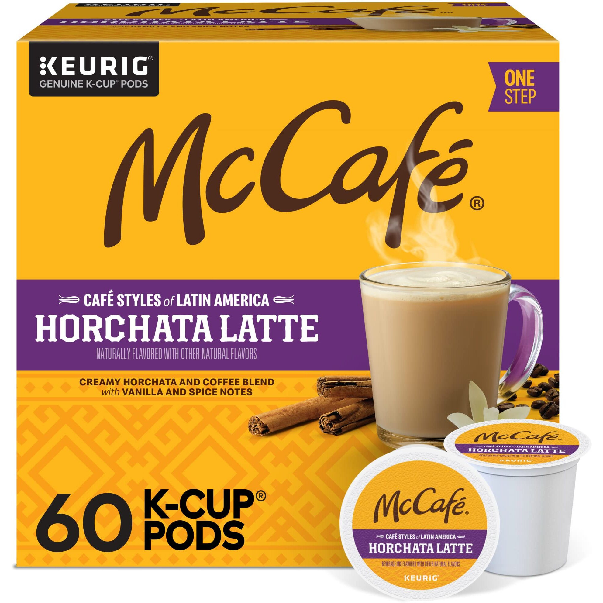 Mccafe Cafe Styles Of Latin America Horchata Latte, Keurig Single Serve K-Cup Coffee Pods, 10 Count (Pack Of 6)