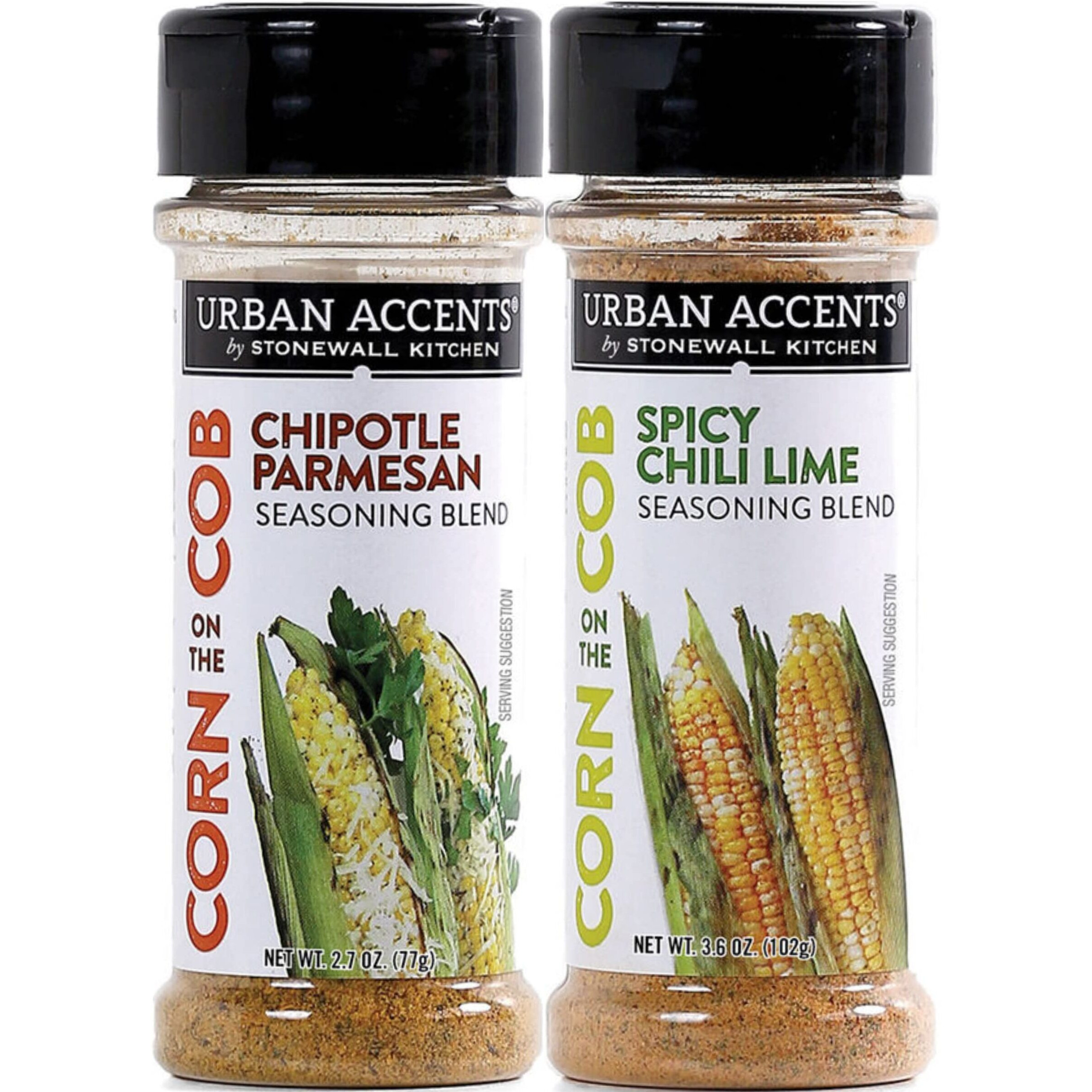 Urban Accents Corn On The Cob Vegetable Seasoning, Chile Lime And Chipotle Parmesan (2-Pack)