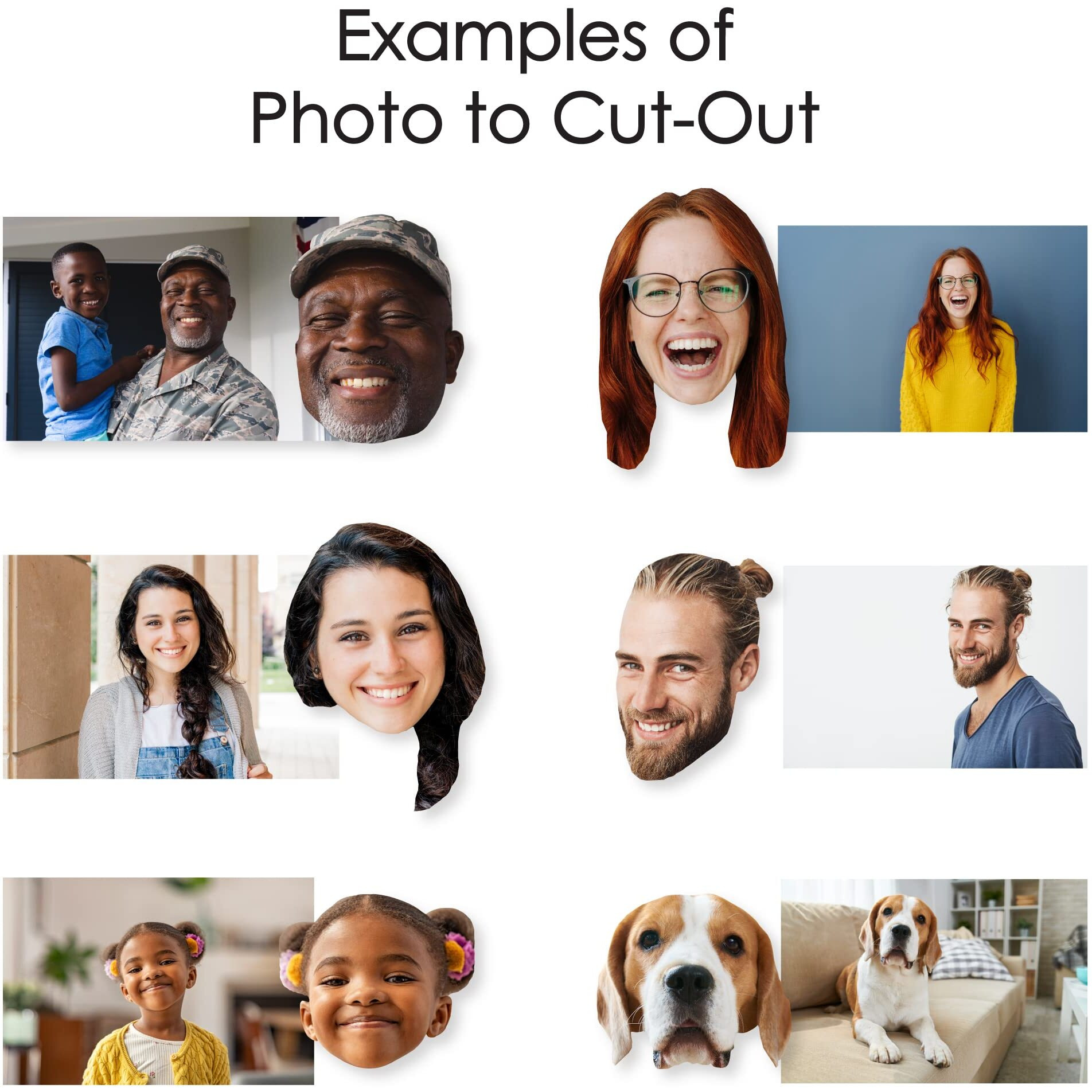 Big Dot Of Happiness Fun Face Cutout Cupcake Toppers - Custom Photo Dessert Picks, One-Of-A-Kind Fun, Personalized Party Decorations - 24 Ct