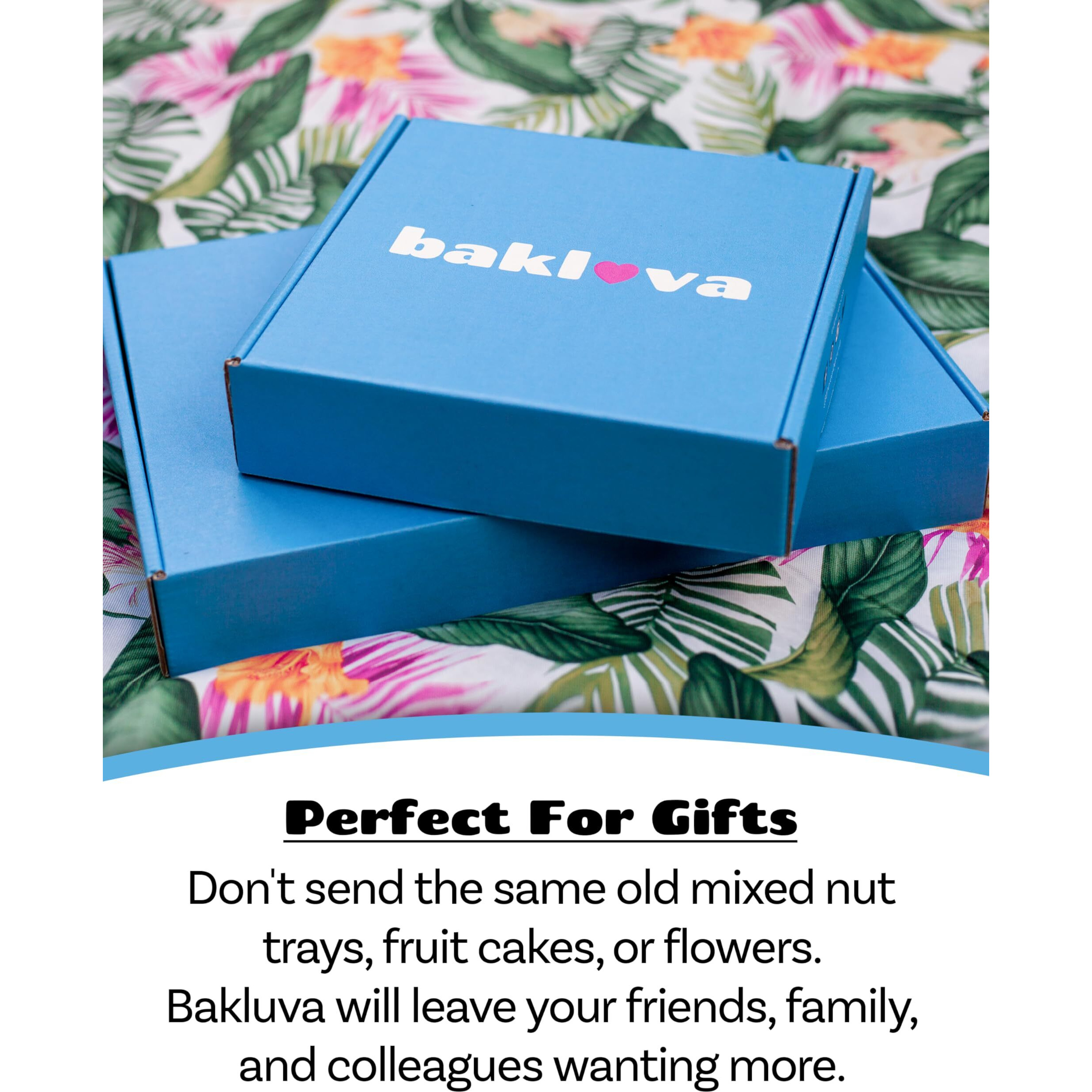 Bakluva 8-Piece Baklava Pastry Dessert Gift Box - (8) Large 2.3 Oz (66 Gram) Pieces - Perfect For Gifts, Parties, And More